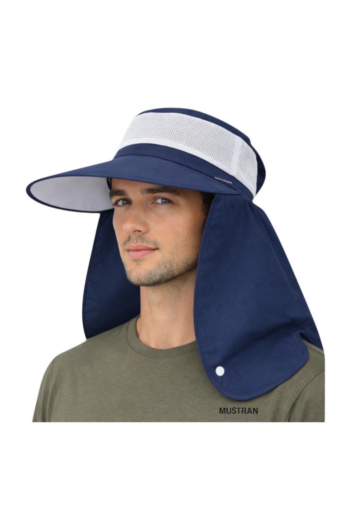 2'li Set Geniş Siperli Enseli Güneş Şapkası Fileli Yazlık Kadın Erkek Outdoor Şapka