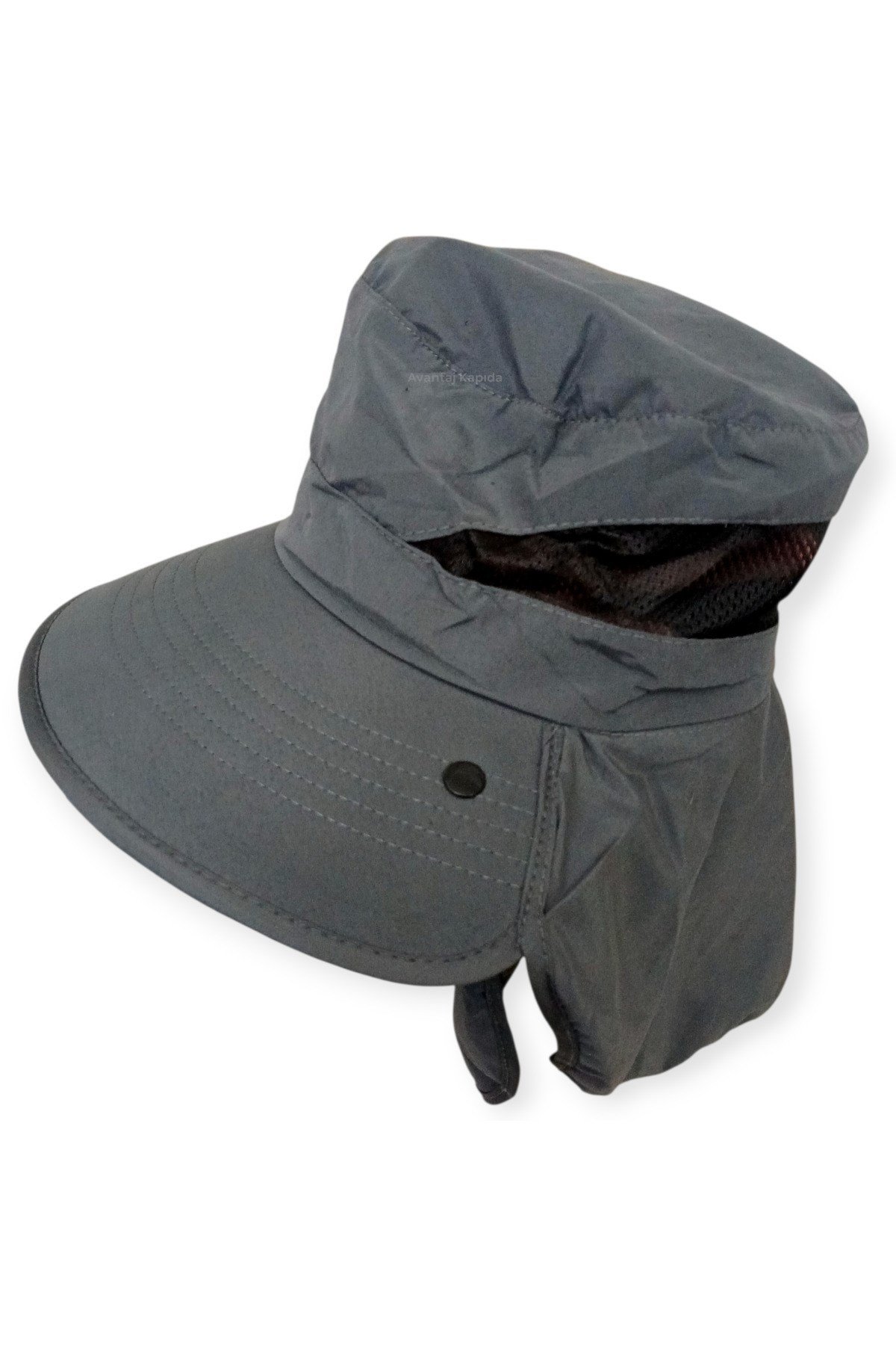 2'li Set Güneş Korumalı Sök Tak Maskeli Unisex Enseli Güneş Şapkası Outdoor Kamp Balıkçı Tarla