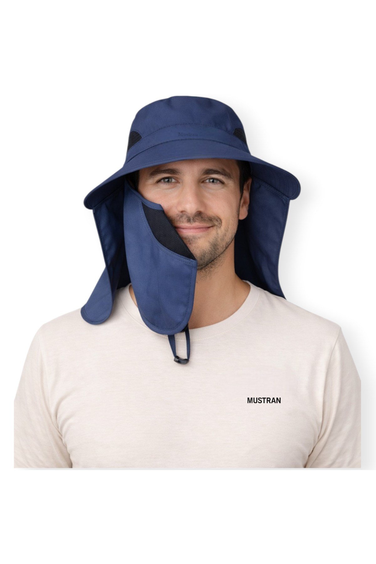 2'li Set Güneş Korumalı Sök Tak Maskeli Unisex Enseli Güneş Şapkası Outdoor Balıkçı Tarla