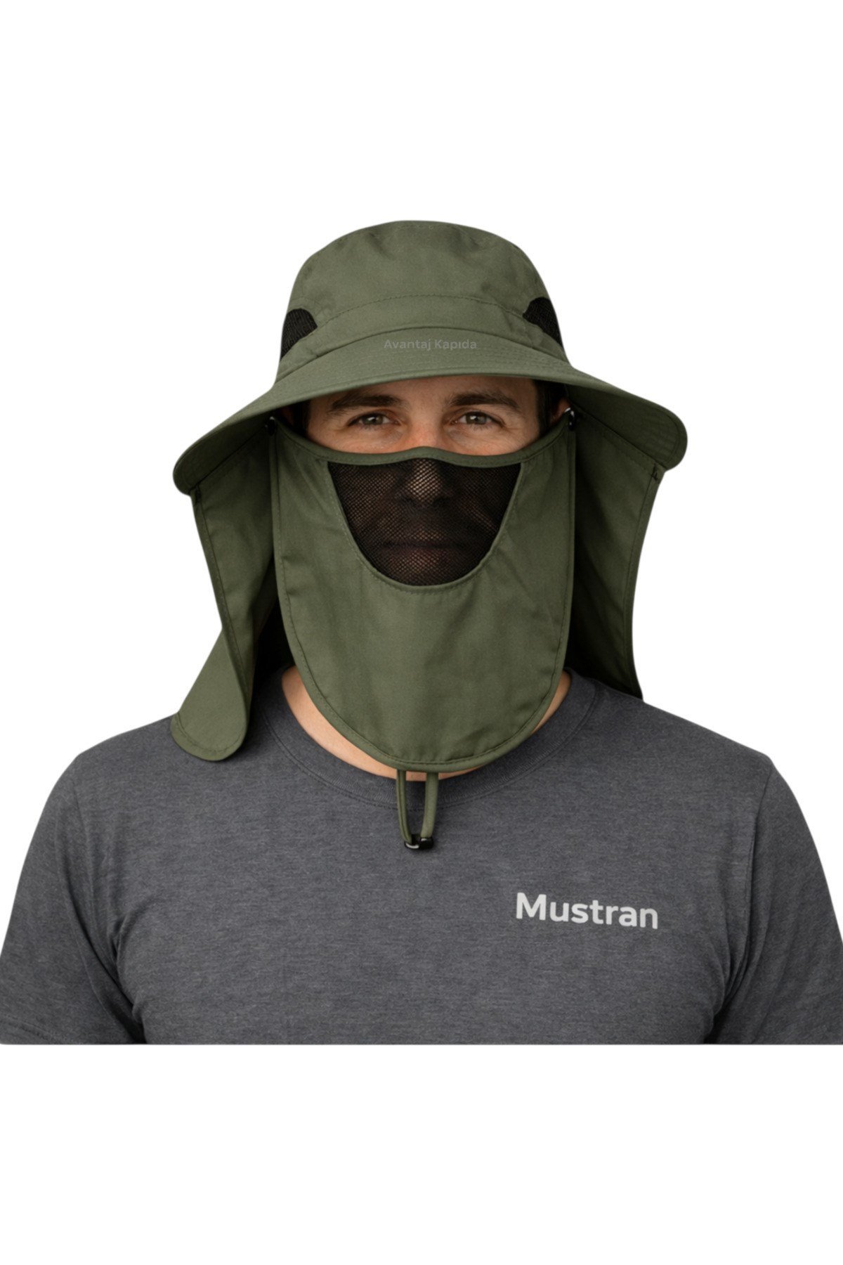 2'li Set Güneş Korumalı Sök Tak Maskeli Unisex Enseli Güneş Şapkası Outdoor Kamp Balıkçı Tarla