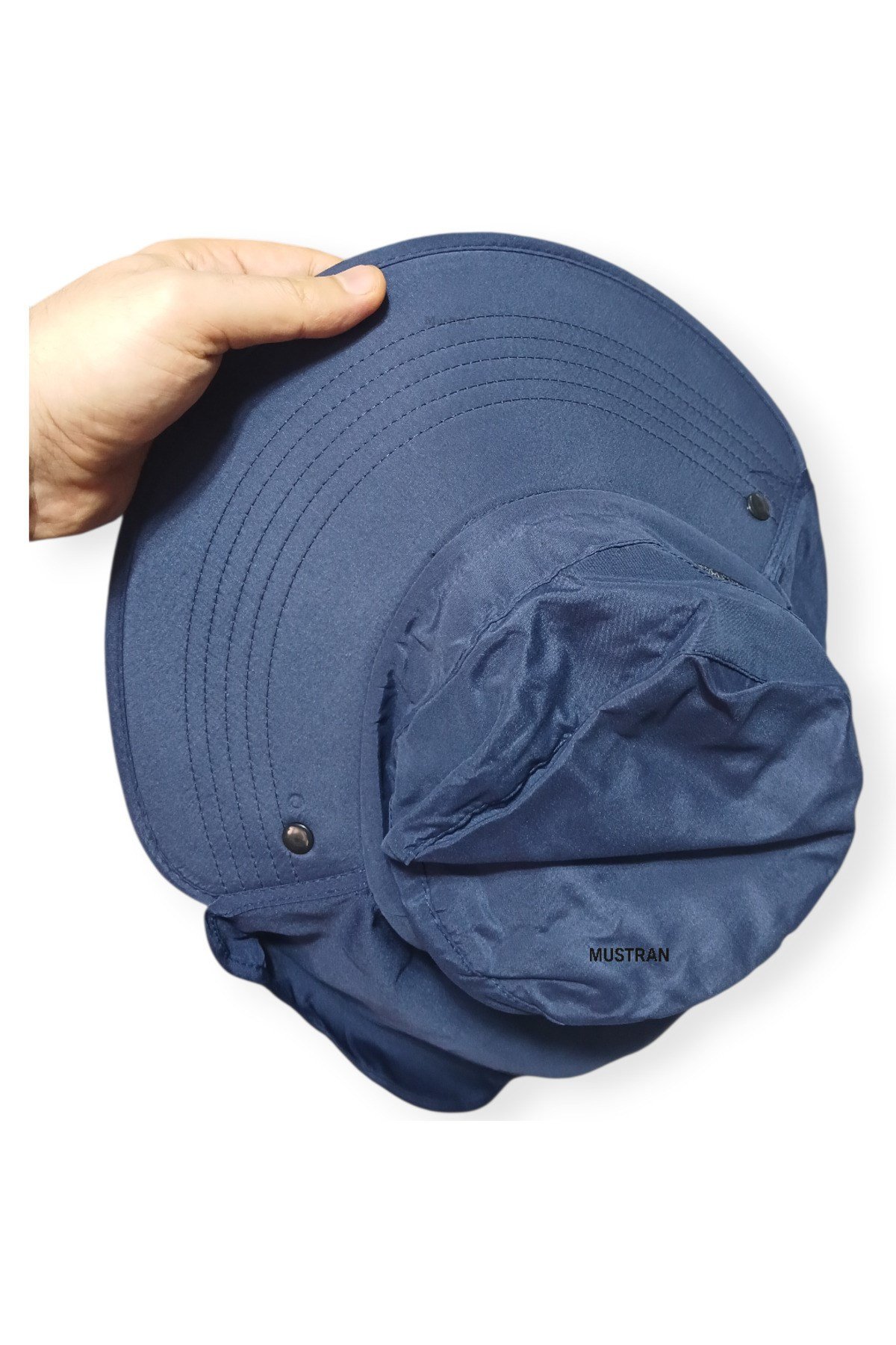 2'li Set Güneş Korumalı Sök Tak Maskeli Enseli Güneş Şapkası Unisex Outdoor Yazlık Şapka Krem