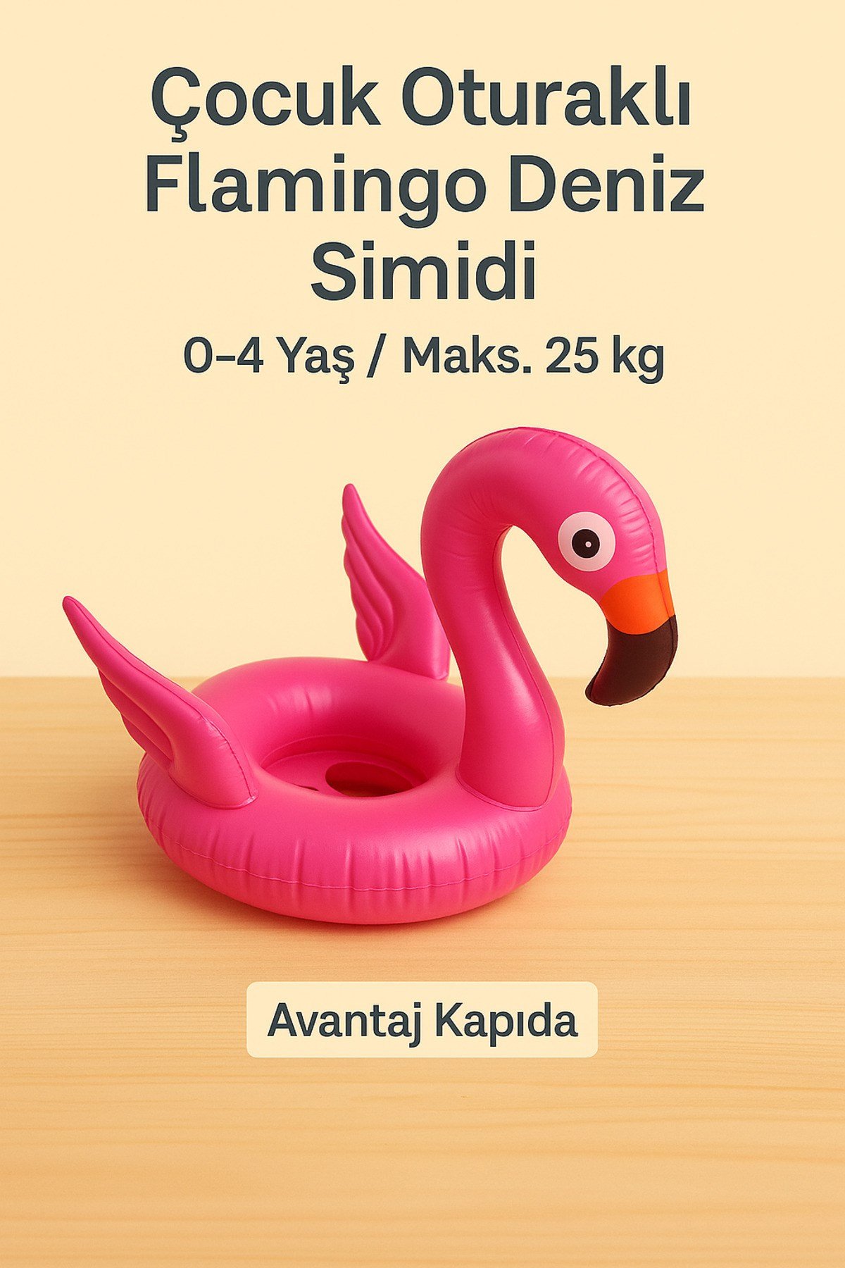3-6 Yaş Çocuk Şişme Deniz Simidi Oturaklı 25kg Dayanıklı Deniz Plaj Oyuncağı