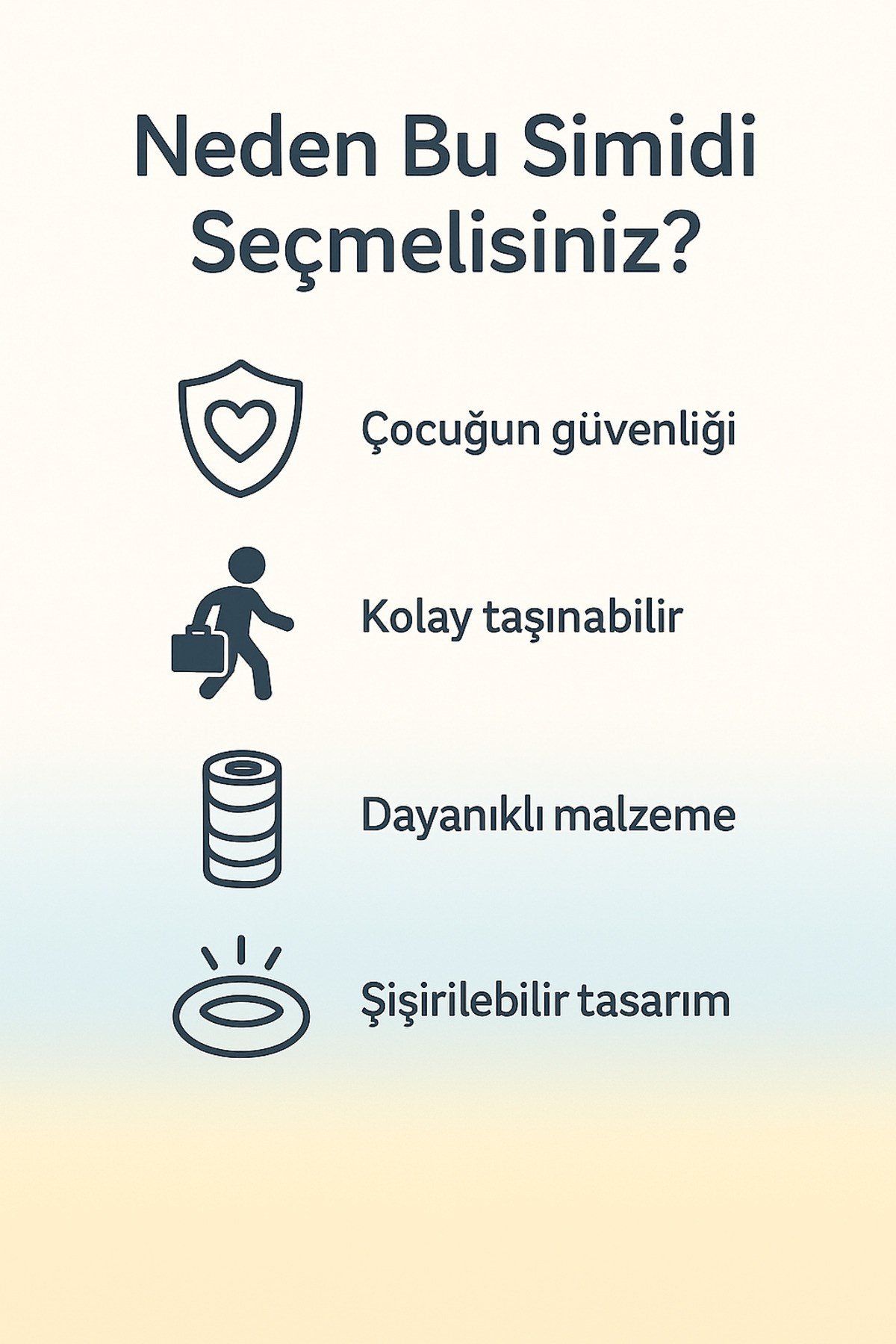 3-6 Yaş Çocuk Şişme Deniz Simidi Oturaklı 25kg Dayanıklı Deniz Plaj Oyuncağı