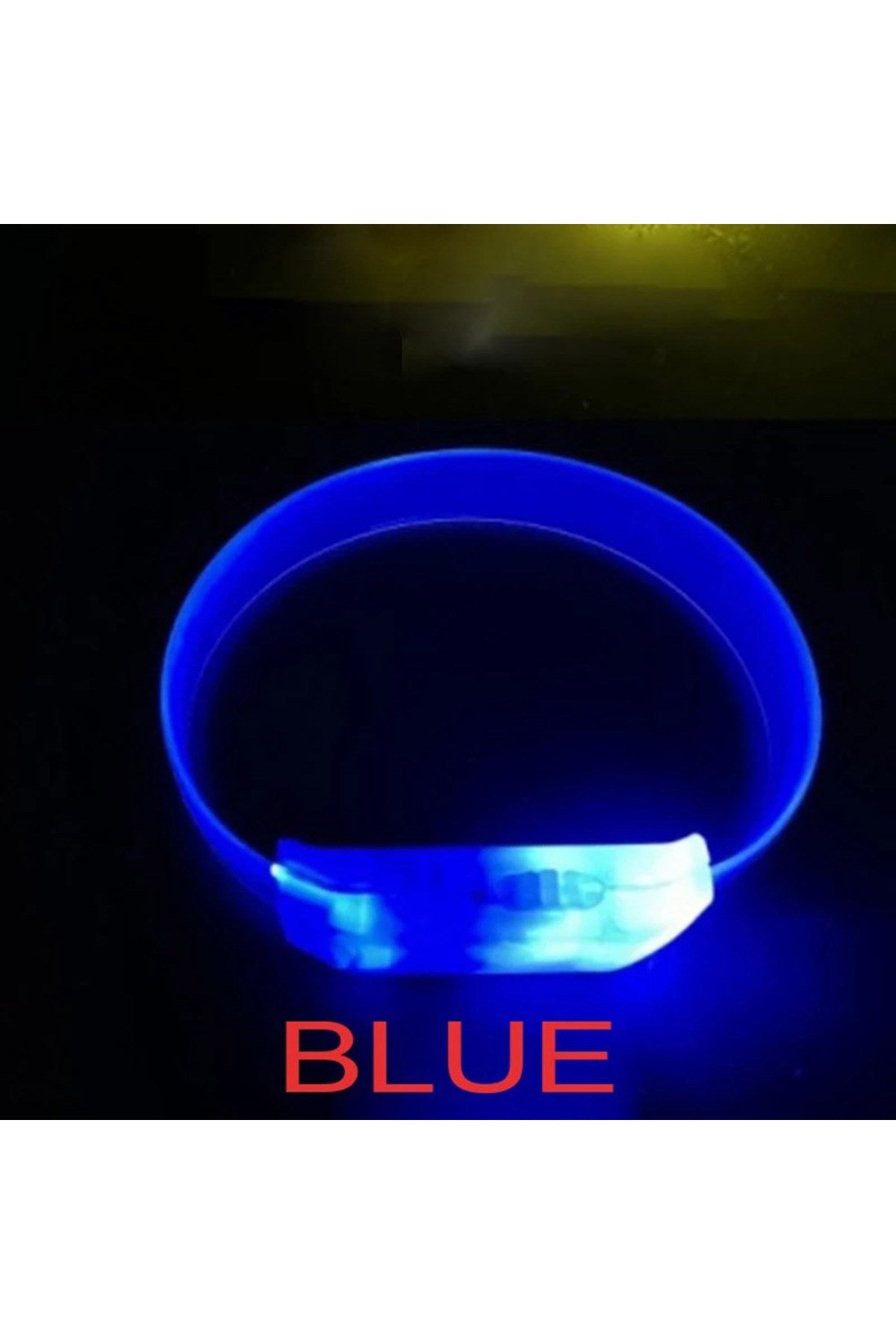 3 Modlu Pilli LED Işıklı Esnek Parti Bilekliği Mavi