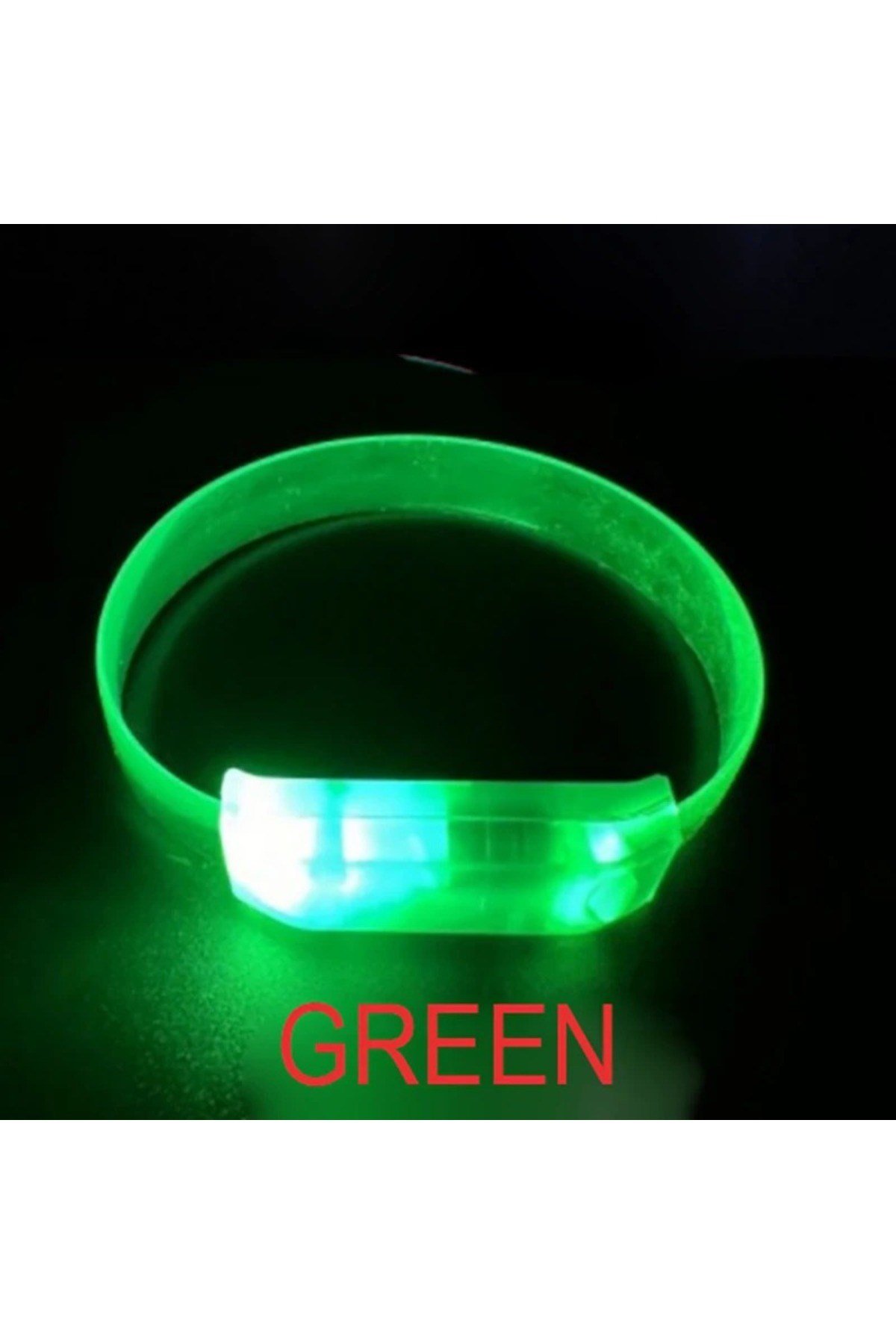 3 Modlu Pilli LED Işıklı Esnek Parti Bilekliği Yeşil