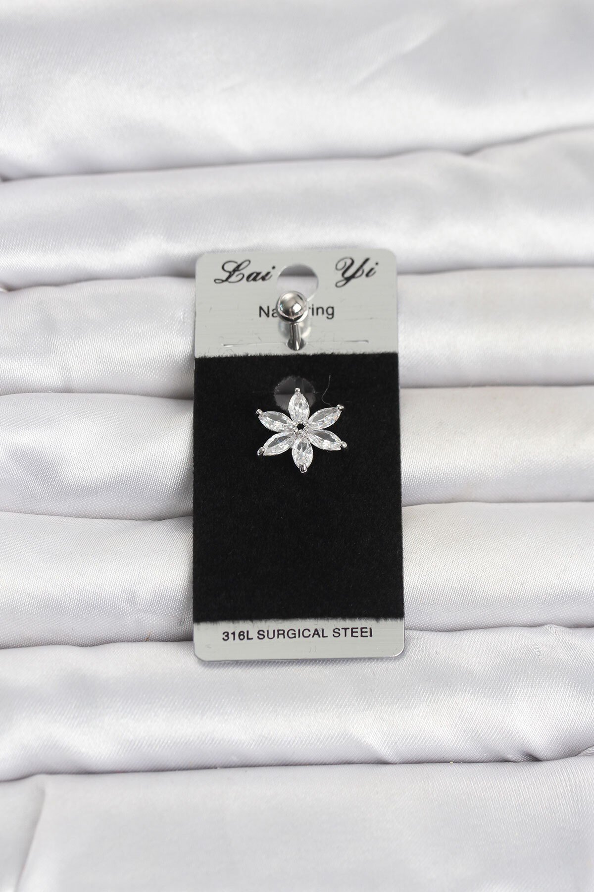 316L Cerrahi Çelik Lotus Model Göbek Piercing