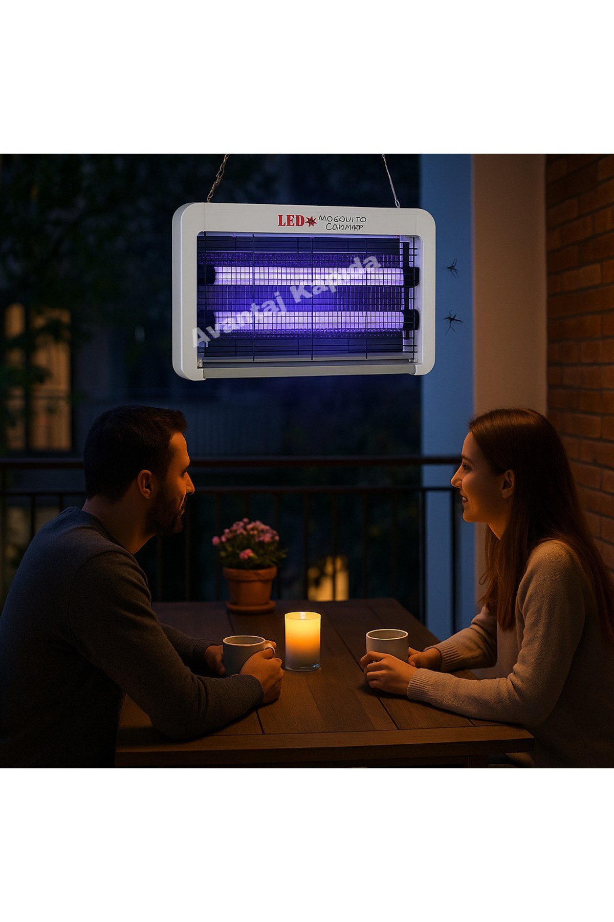 41 cm Elektrikli Sinek Öldürücü 6W UV Işıklı Çift Tüplü Askılı Sivrisinek Karasinek Lambası