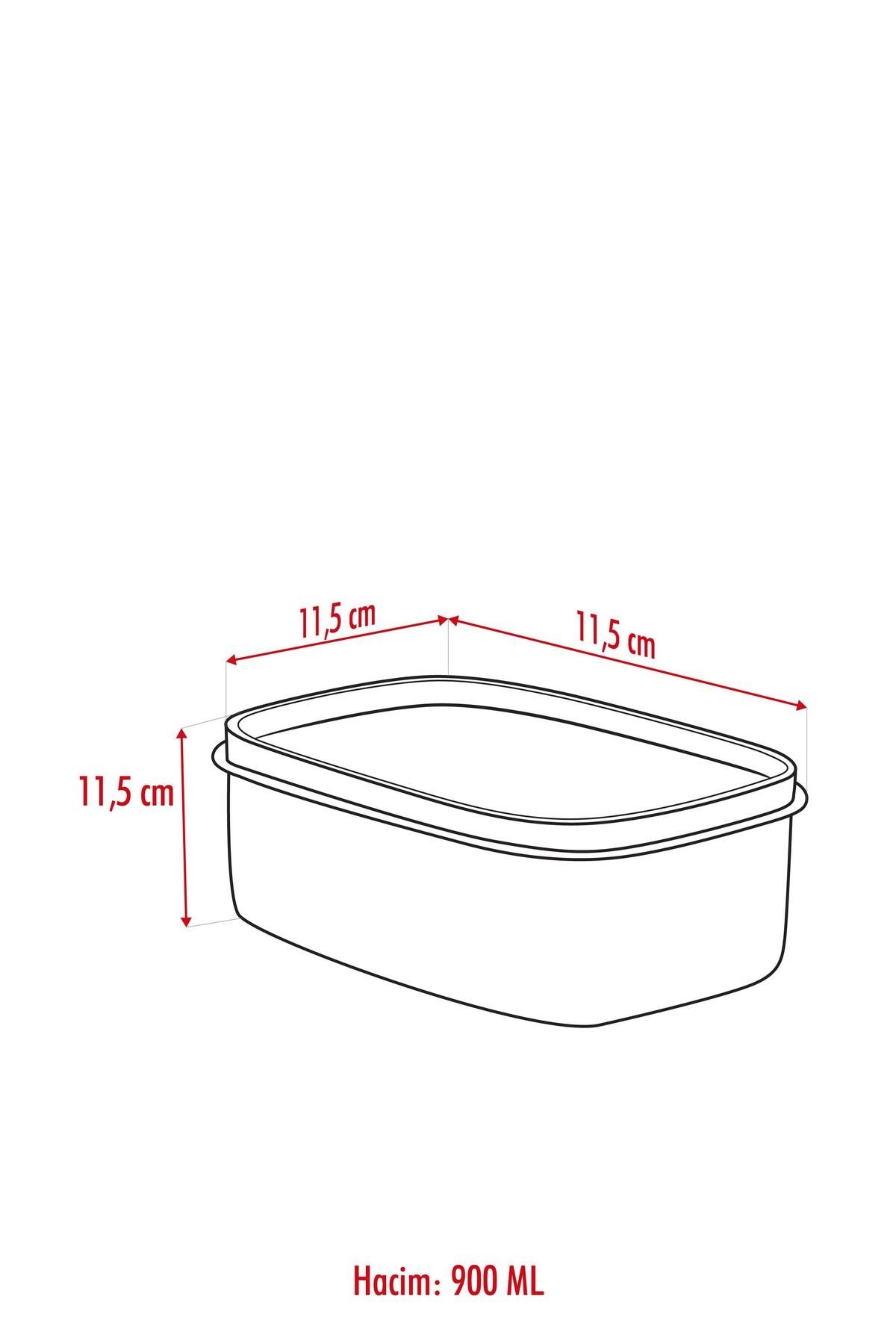 6 Adet Bölmeli Saklama Kabı & Kahvaltılık (900 ML)