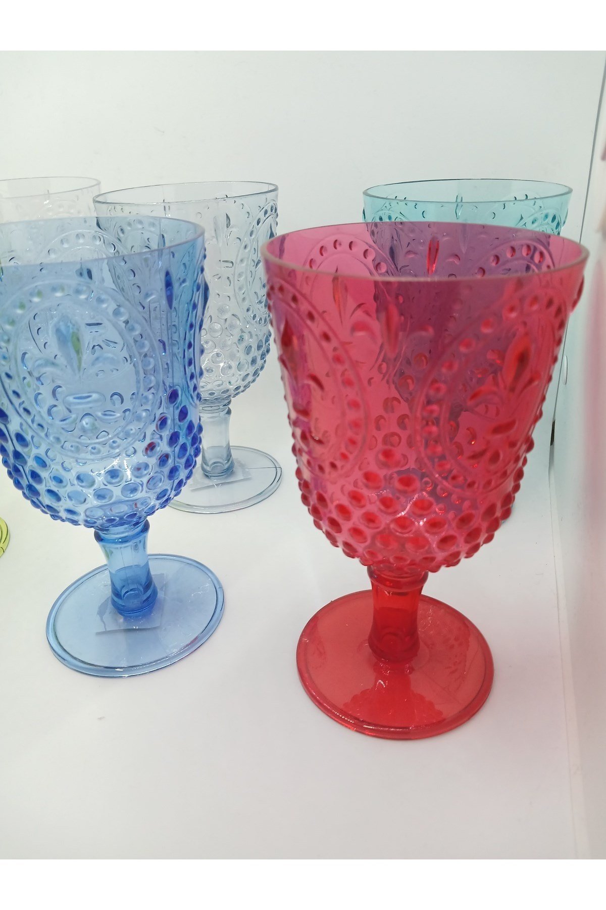 6’lı Renkli Akrilik Su ve Meşrubat Bardağı Seti 750 ml – Motifli, Kırılmaz, Kutulu Gönderim