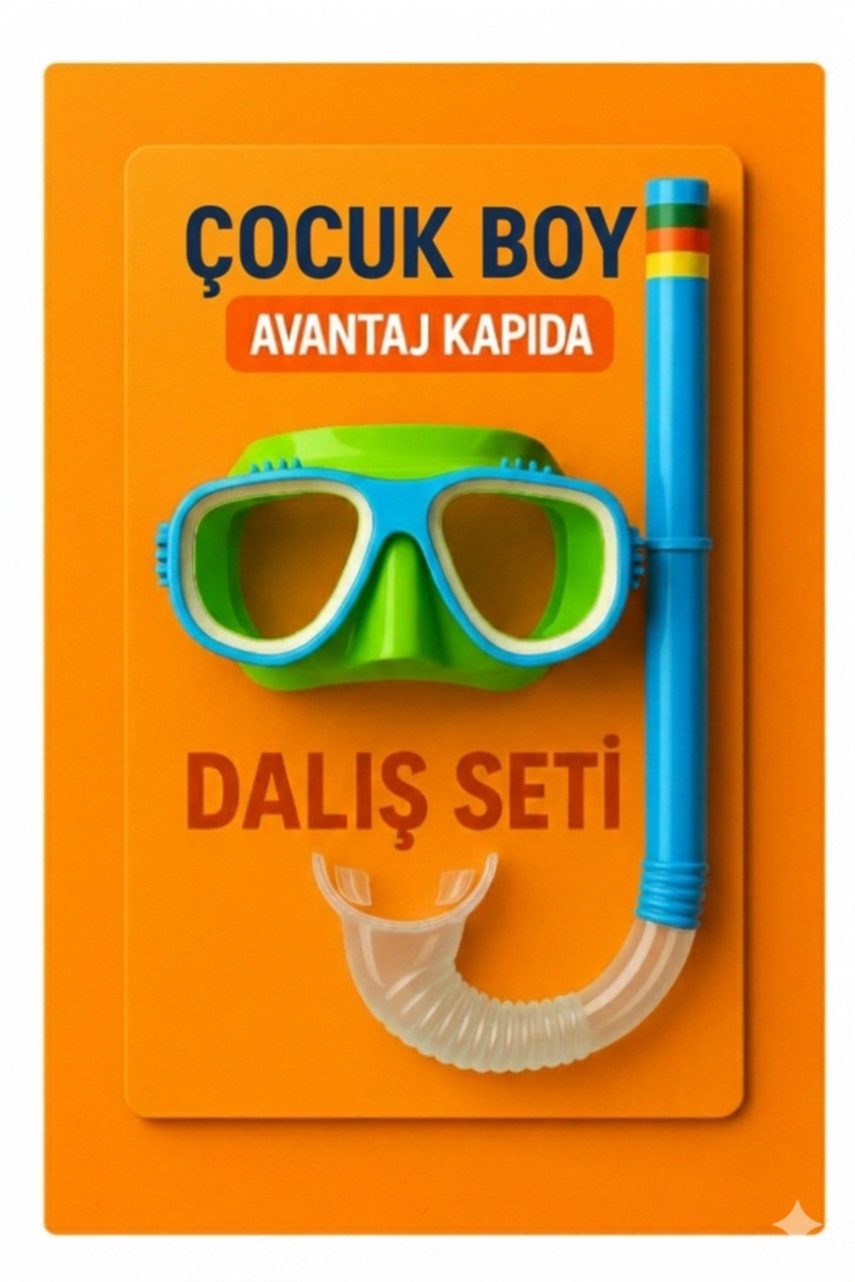 8-14 Genç Maske Şnorkel Dalış Seti Orta Boy Ayarlanabilir Deniz Havuz