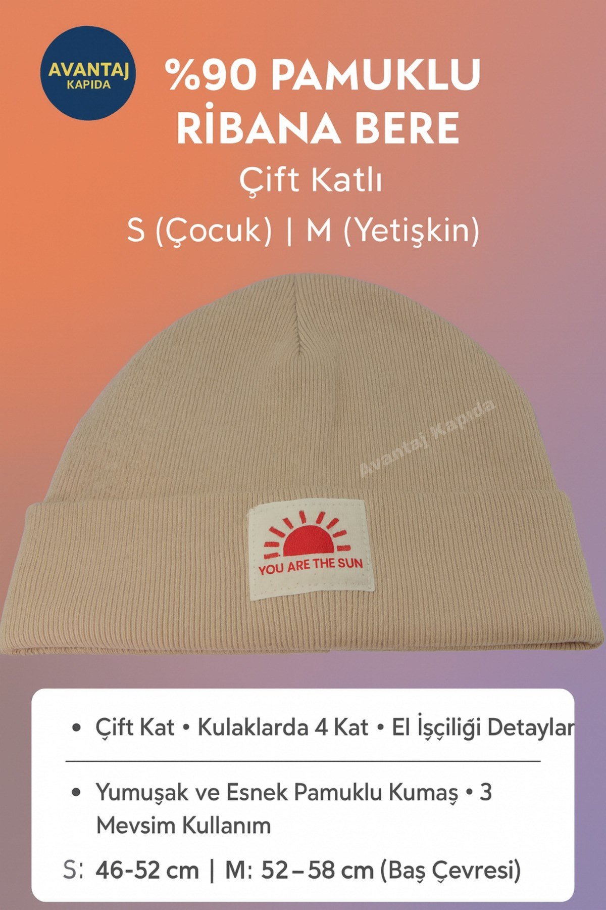 %95 Pamuklu El Yapımı 4-12 Yaş Çocuk 2’li Bere Boyunluk Seti | Çift Kat 4 Kat Kulak Koruma Hediyelik