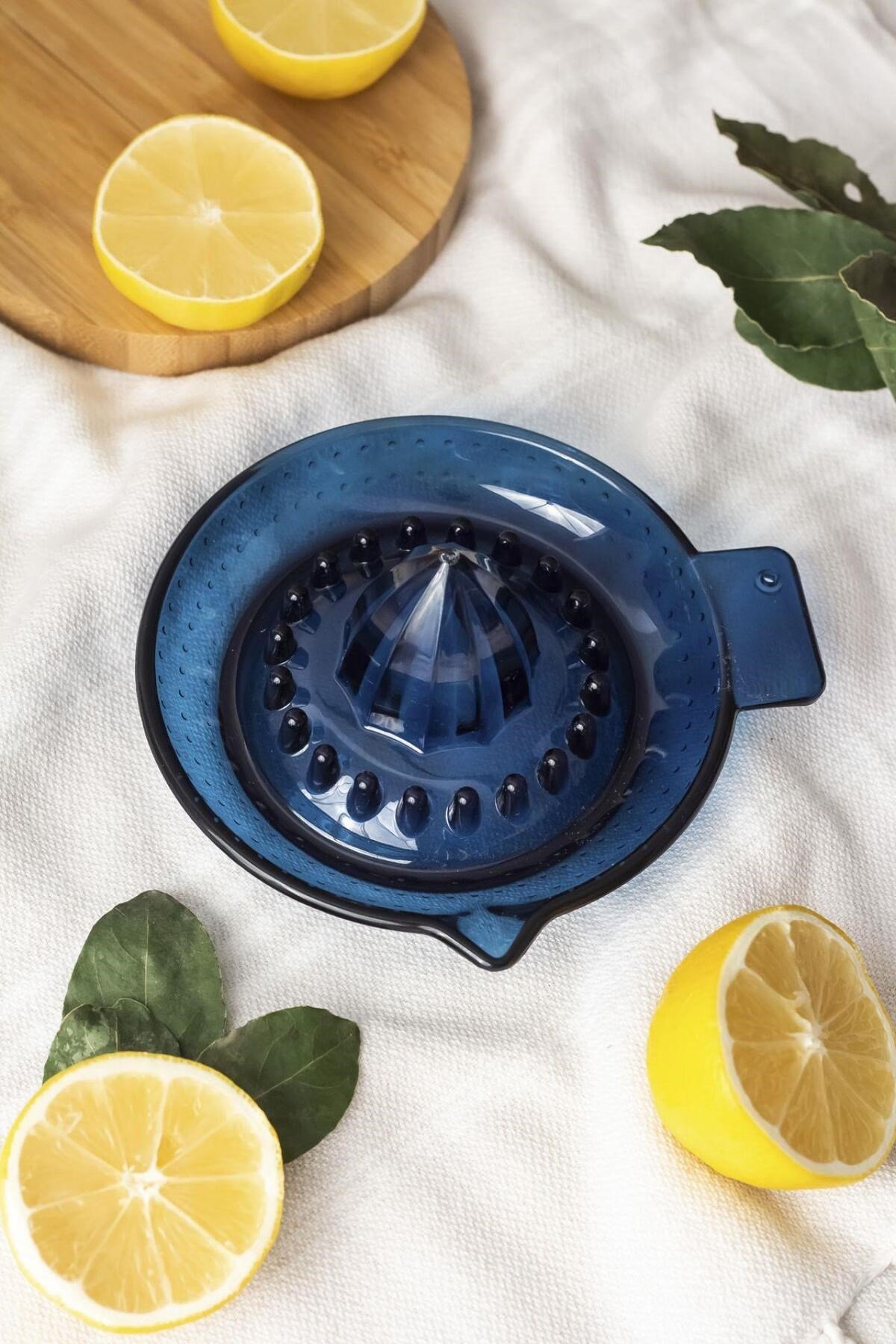 Akrilik Lacivert Limon Sıkacağı Pratik Limon Sıkacağı