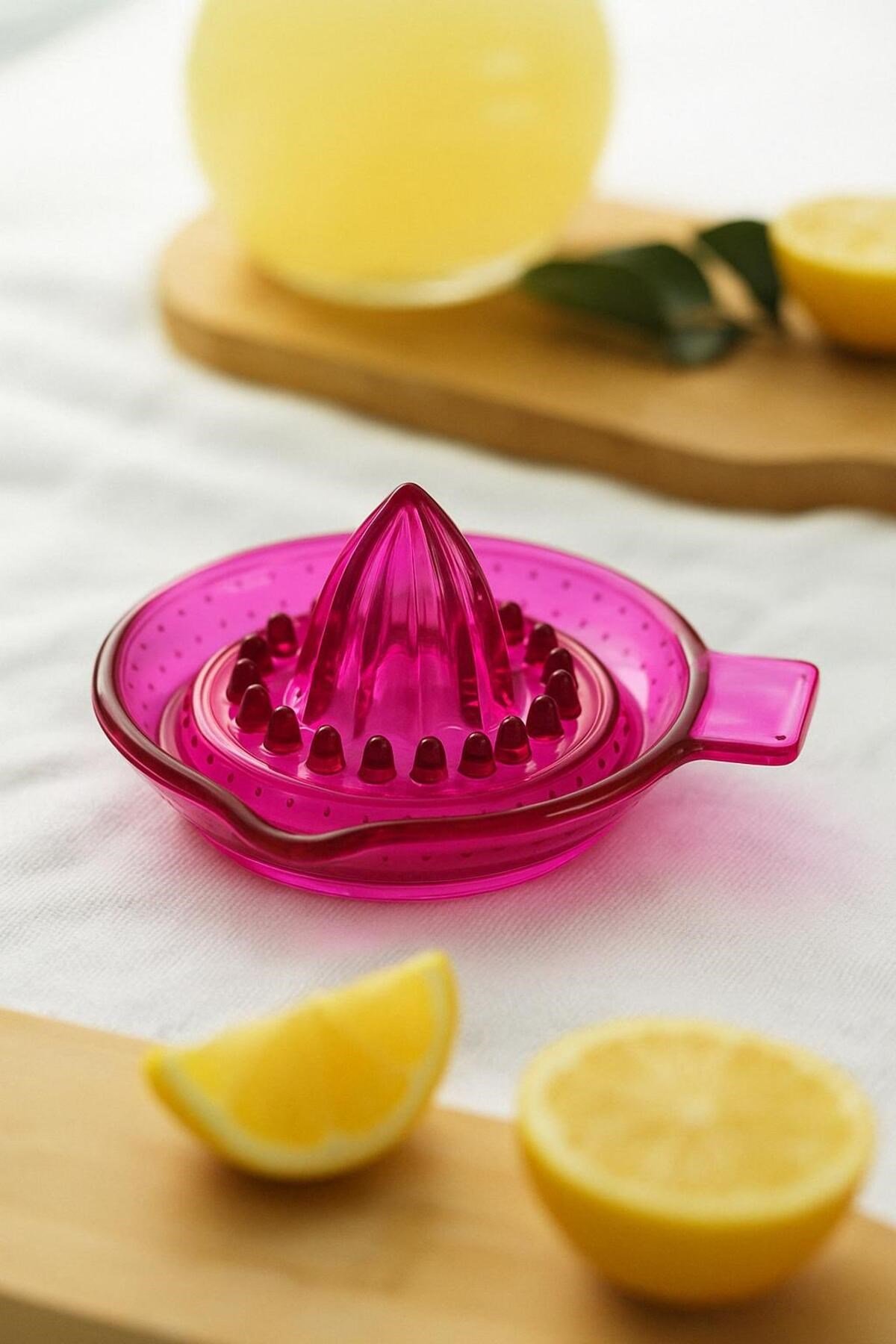 Akrilik Pembe Limon Sıkacağı Pratik Limon Sıkacağı