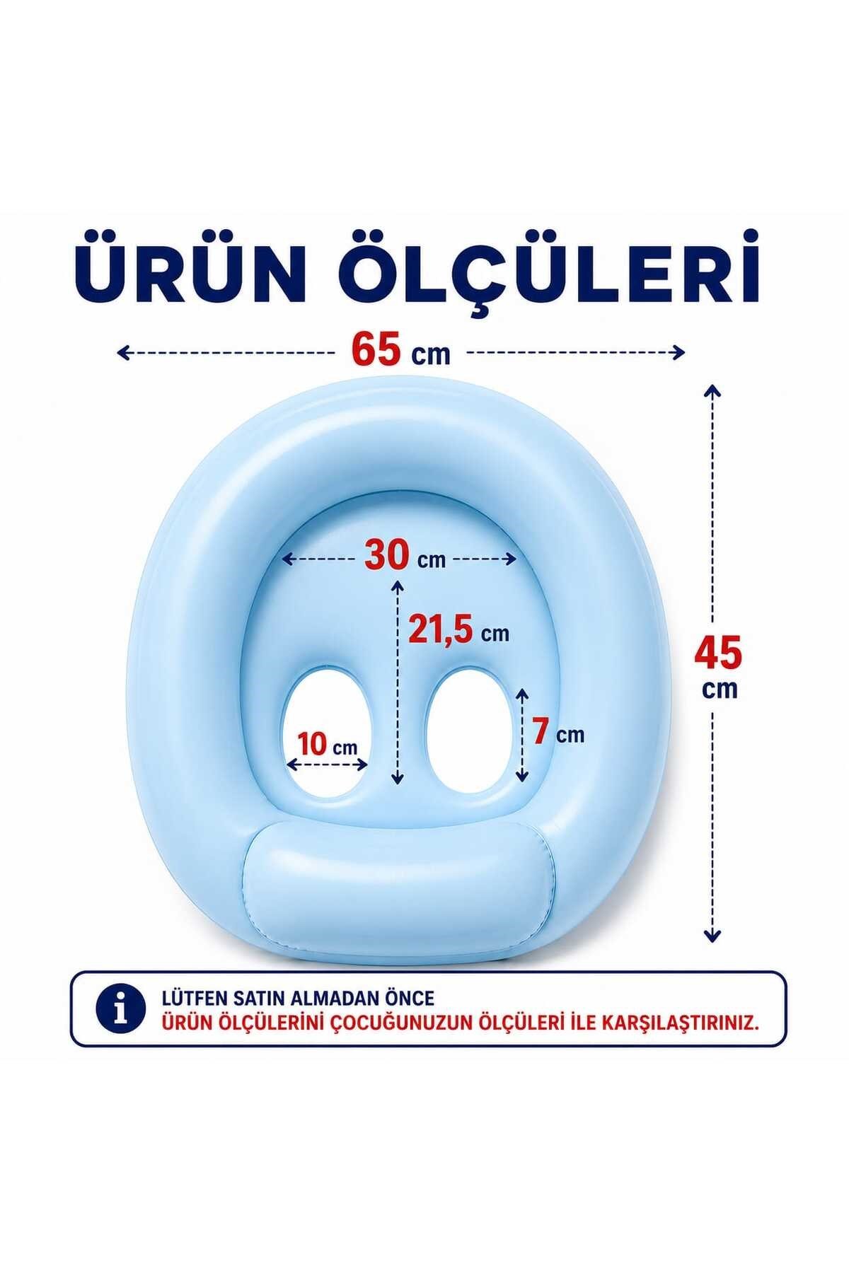 Bebek Çocuk Deniz Botu Simidi Deniz ve Havuz Kullanımına Uygun | 10 × 7 cm Bacak Geçişi