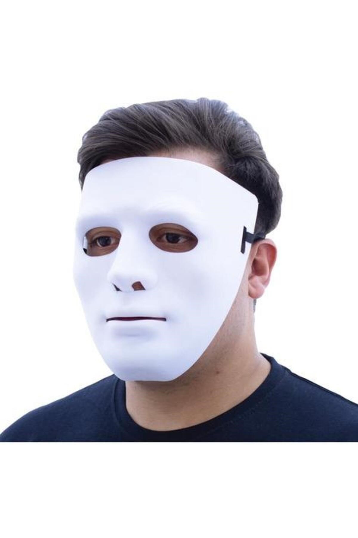 Beyaz Renk Hip Hop Anonim Jabbawockeez Dans Maskesi 18x19 cm