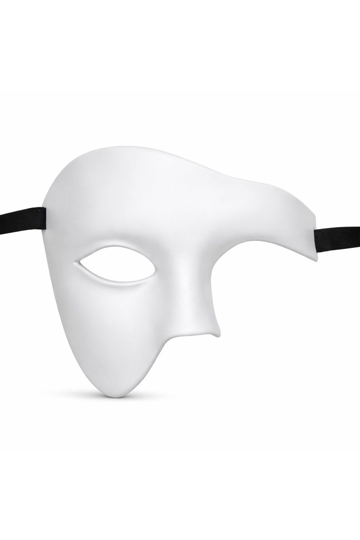 Beyaz Yarım Erkek Maske – Phantom Parti & Balo Maskesi