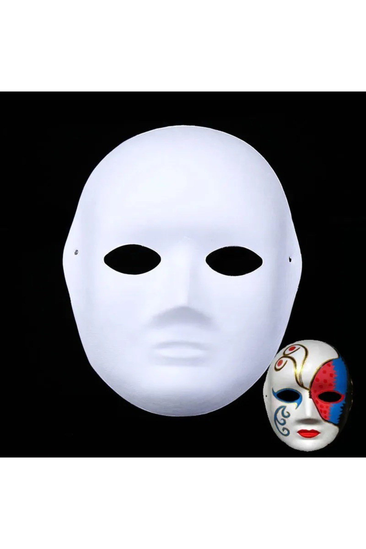 Boyanabilir Surat Model Maske – Lastikli | Kendin Tasarla