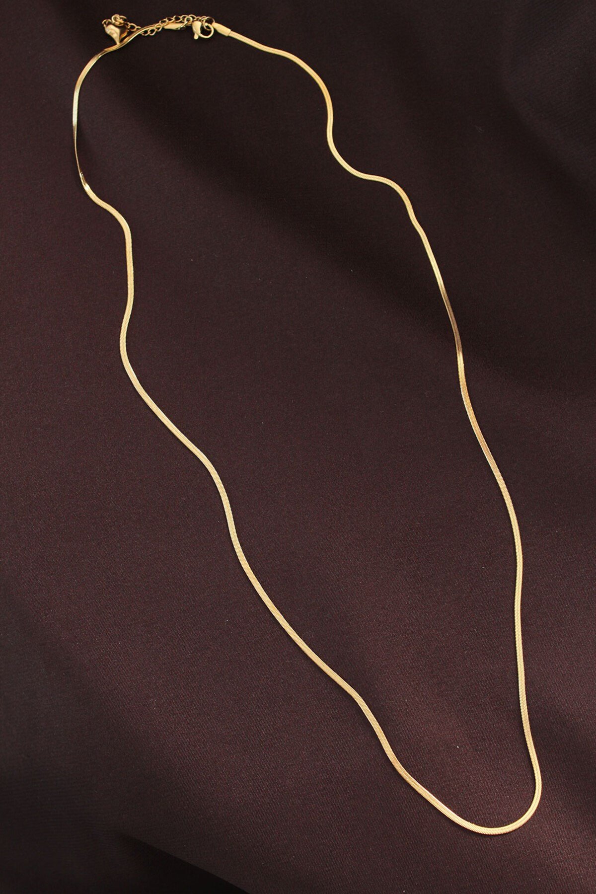 Çelik Gold Renk 60 cm İnce İtalyan Zincir Kolye