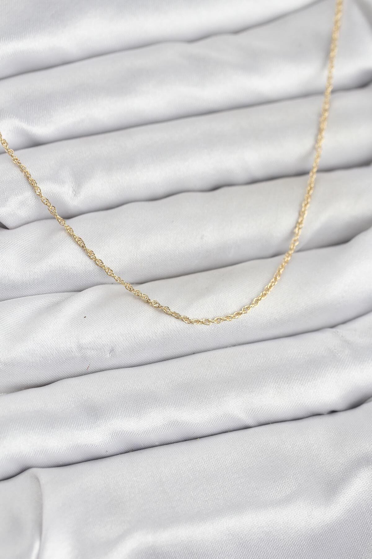 CM 14K Gold Renk Burgu Model 60 cm Kadın Kolye