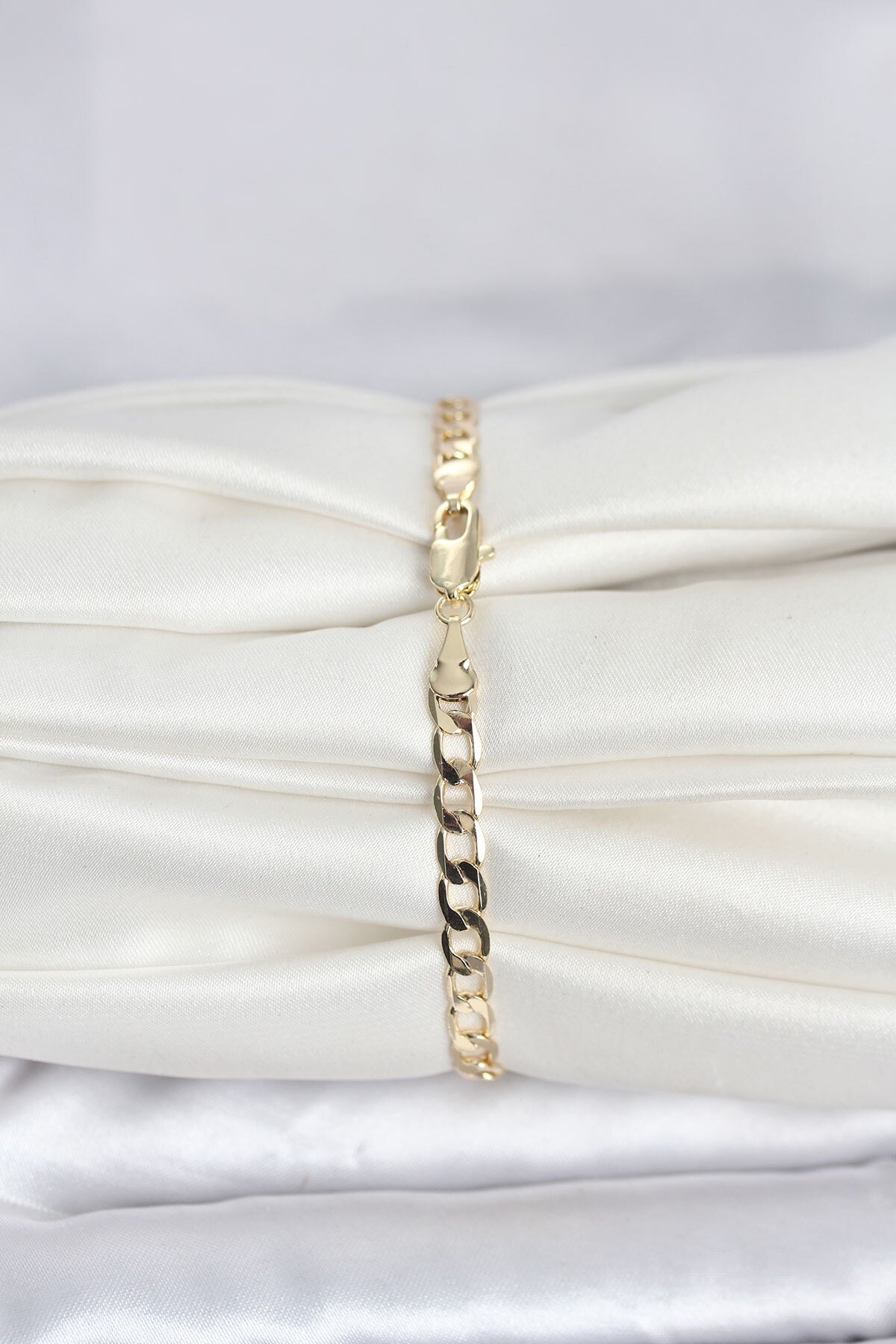 CM 14K Gold Renk Halka Zincir Model Kadın Bileklik