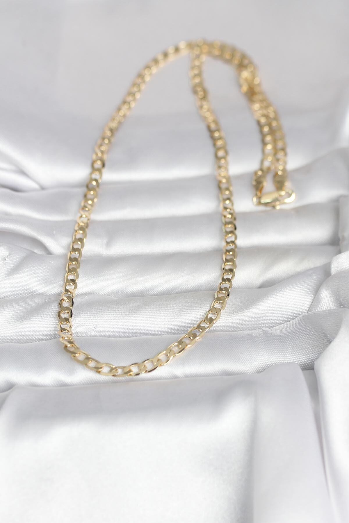 CM 14K Gold Renk Kalın Zincir Model 60 cm Kadın Kolye