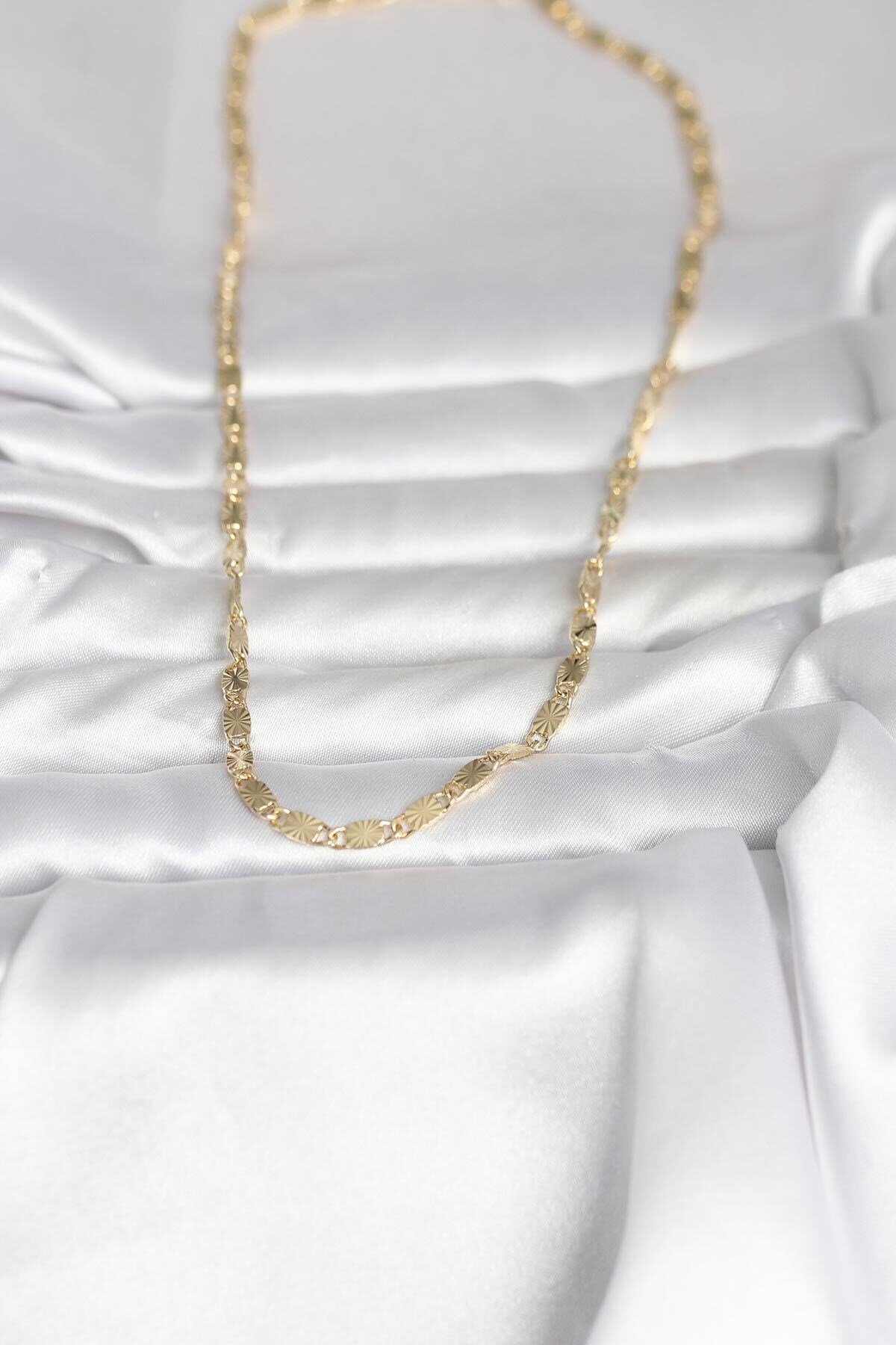 CM 14K Gold Renk Lazer Model 45 cm Kadın Kolye
