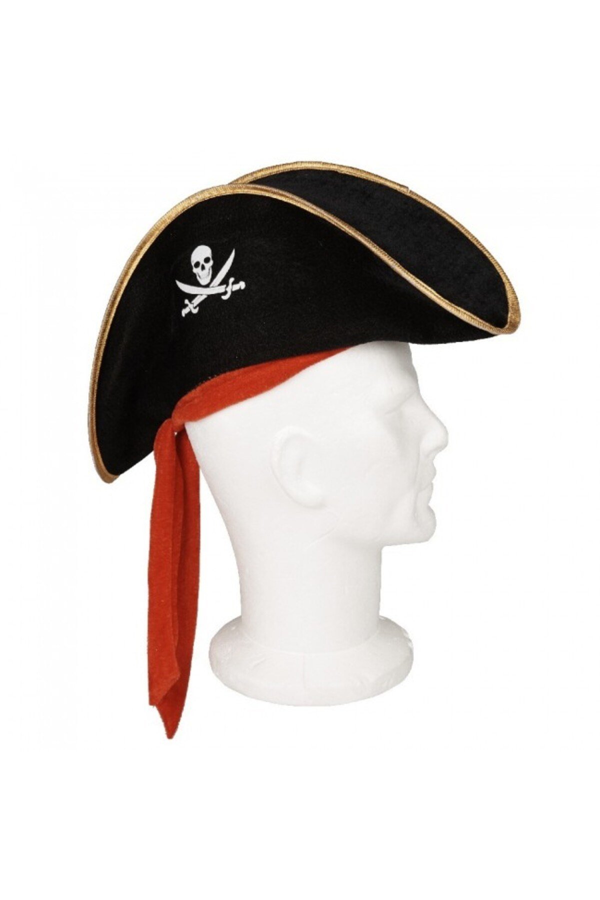 Çocuk Boy Kadife Jack Sparrow Denizci Kaptan Jack Korsan Şapkası 45x16 cm