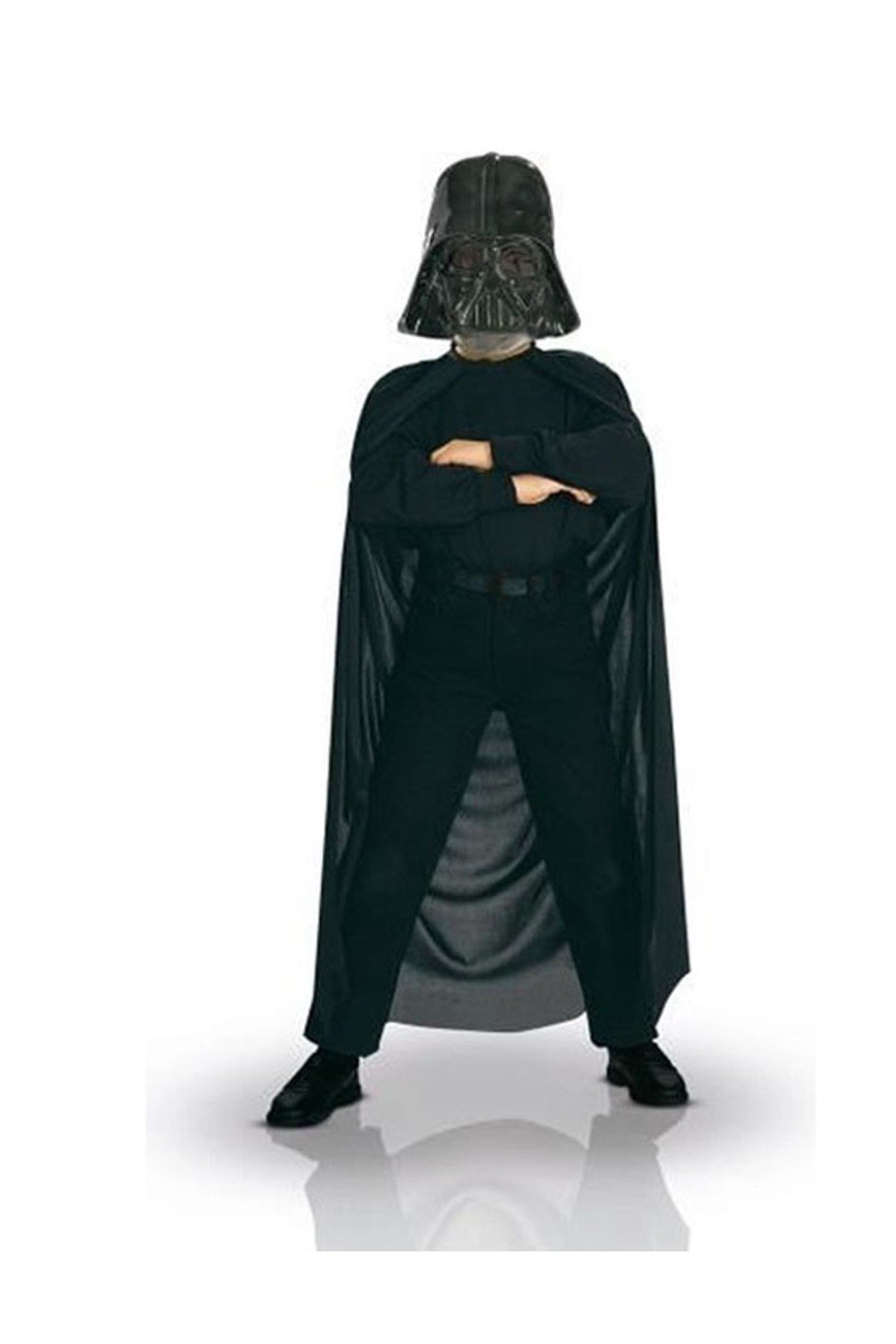 Çocuk Boy Yıldız Savaşları Star Wars Darth Vader Maskesi ve 90 cm Pelerin Seti Siyah