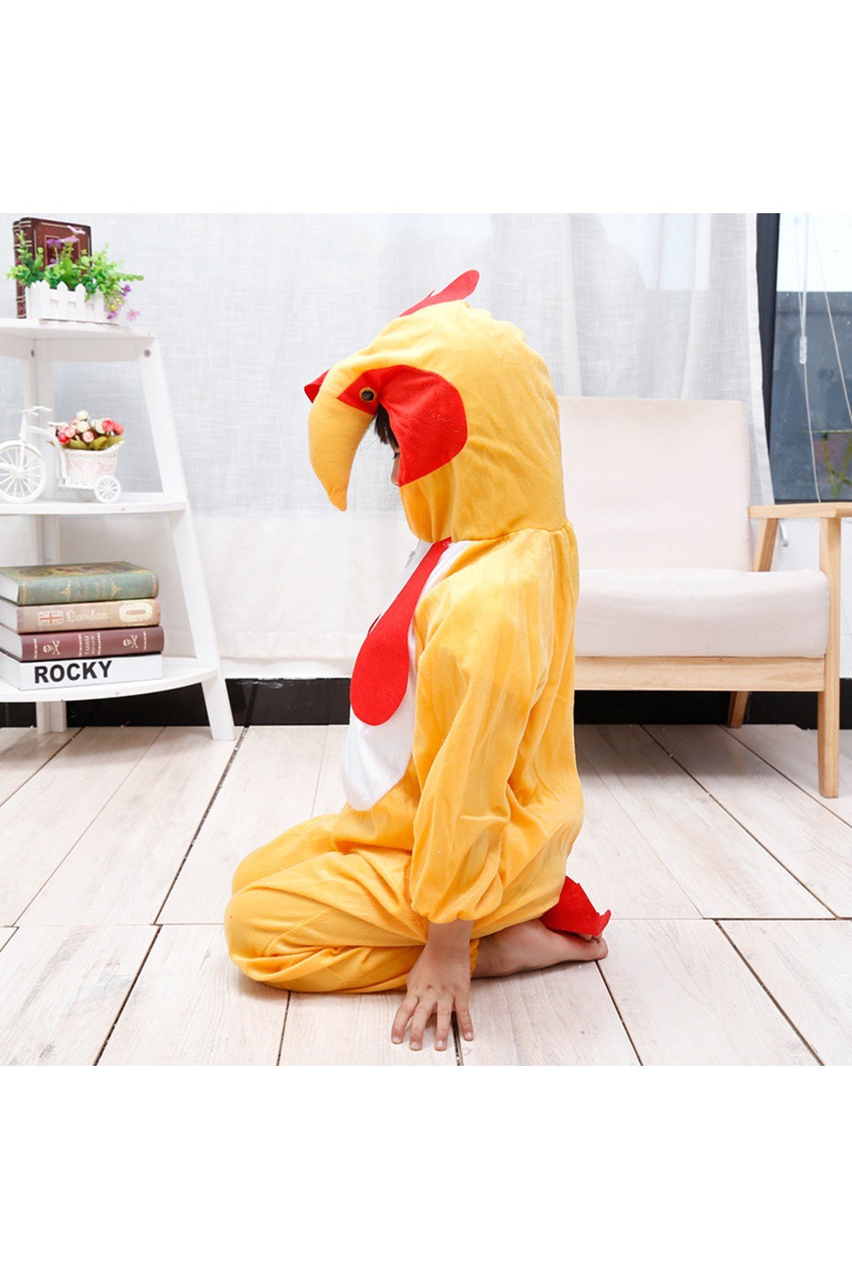 Çocuk Horoz Kostümü - Tavuk Kostümü 6-7 Yaş 120 cm