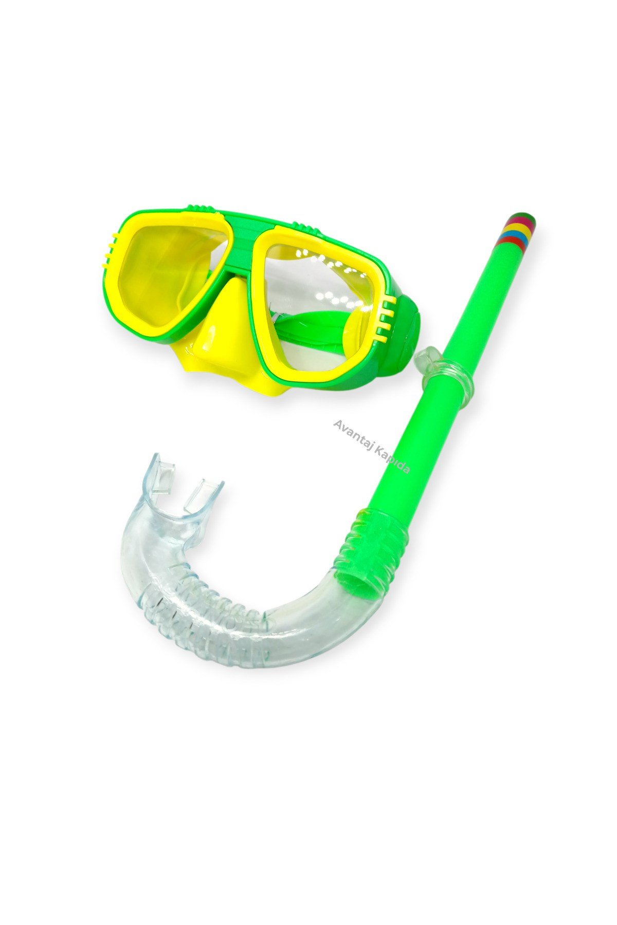 Çocuk Maske Şnorkel Dalış Seti Orta Boy 5-8 Yaş Ayarlanabilir Deniz Havuz