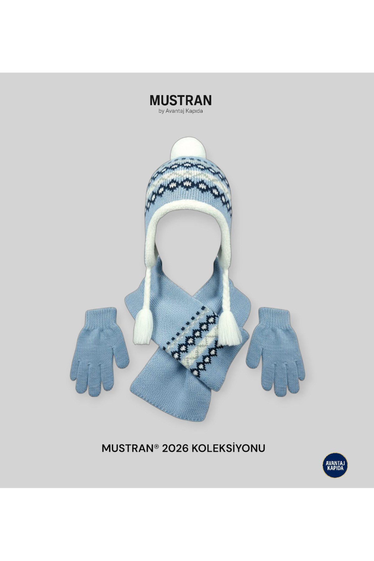 Çocuk Polar Astarlı Triko Bere Atkı Eldiven 3’lü Set - Kalın Örgü Kışlık Hediyelik Model