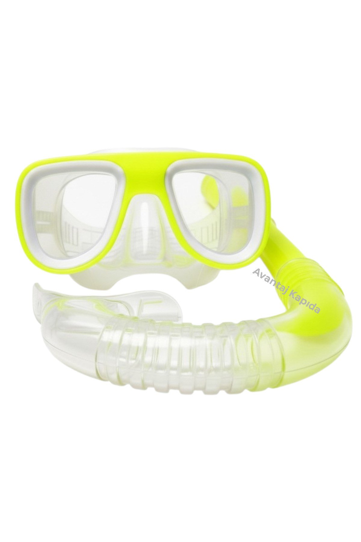 Çocuk Şnorkel Maske Küçük Model 2'li Set Maske Şnorkel Deniz Havuz Dalış Maskesi