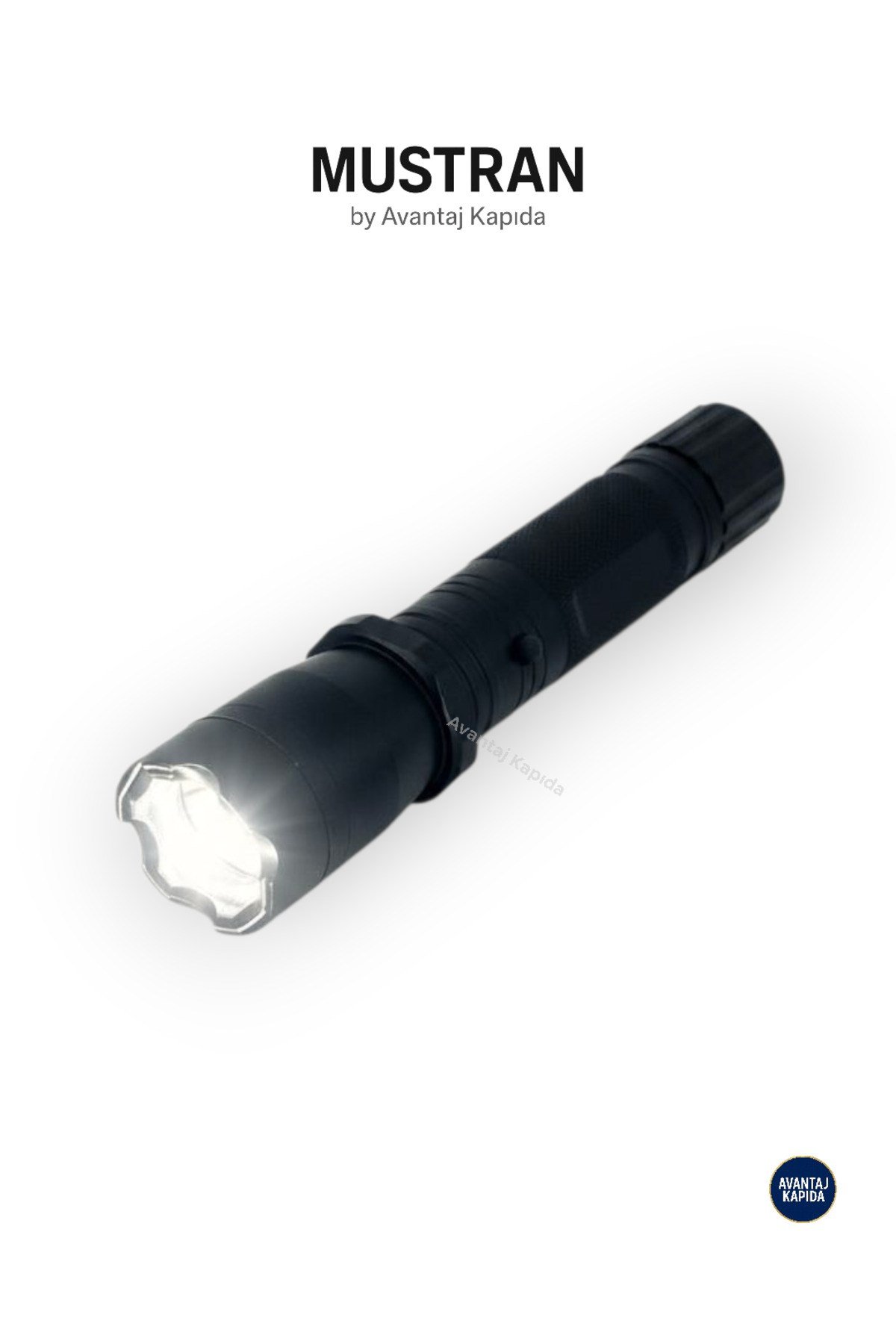 Elektroşoklu Şarjlı LED El Feneri Kişisel Savunma Metal Gövde Güvenlik 2000W