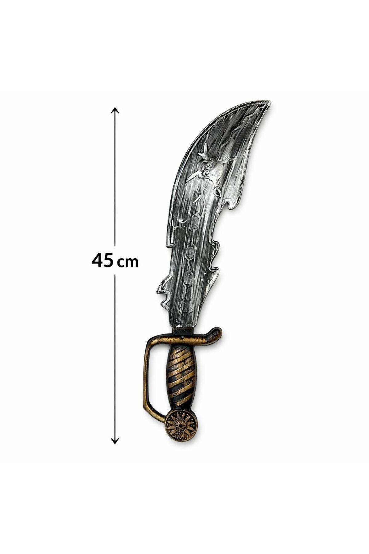 Eskitme Detaylı Plastik Korsan Kılıcı 45 cm