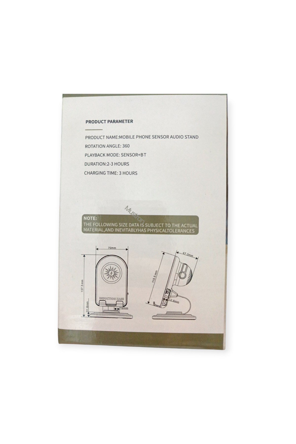 Eşleşmesiz Hoparlörlü 5W Güçlü Sesli Sihirli Sensörlü Telefon ve Tablet Tutucu Şarjlı Stand