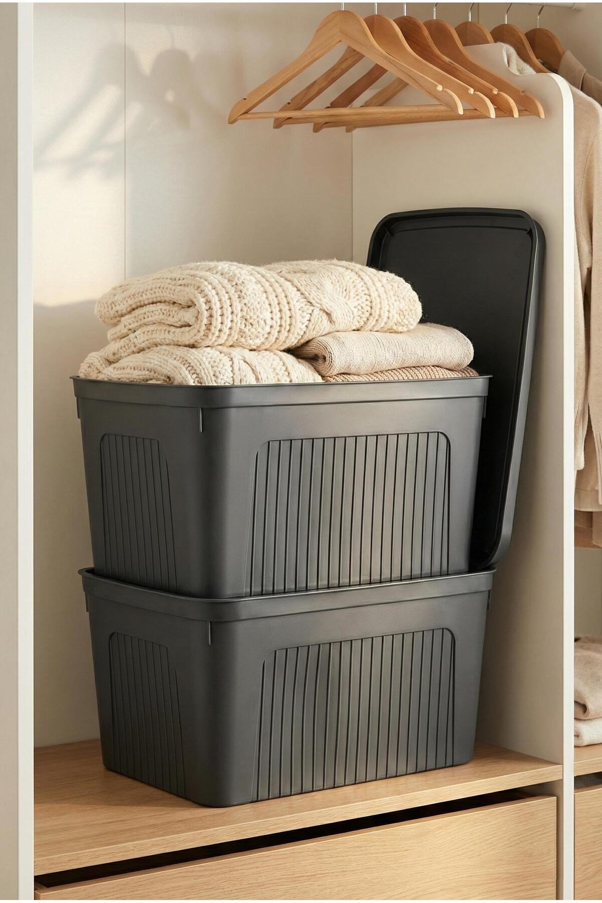 Füme 2'Li 27 LT Ünit Saklama Kutusu & Çok Amaçlı Banyo Ve Ev Düzenleyici Organizer
