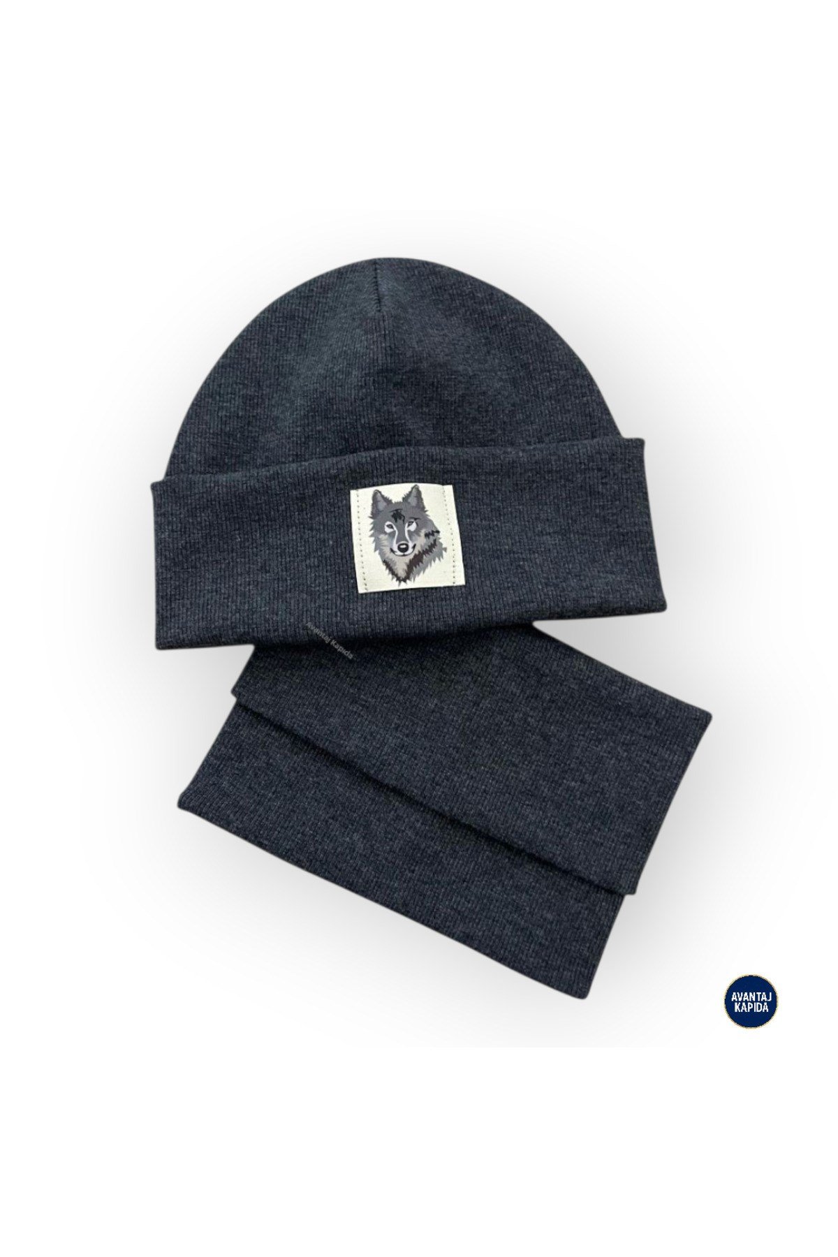 Genç & Yetişkin Unisex Bere Boyunluk Seti 2'li | Tek Beden+12 Yaş | %95 Pamuk | Çift Kat 4 Kat Kulak