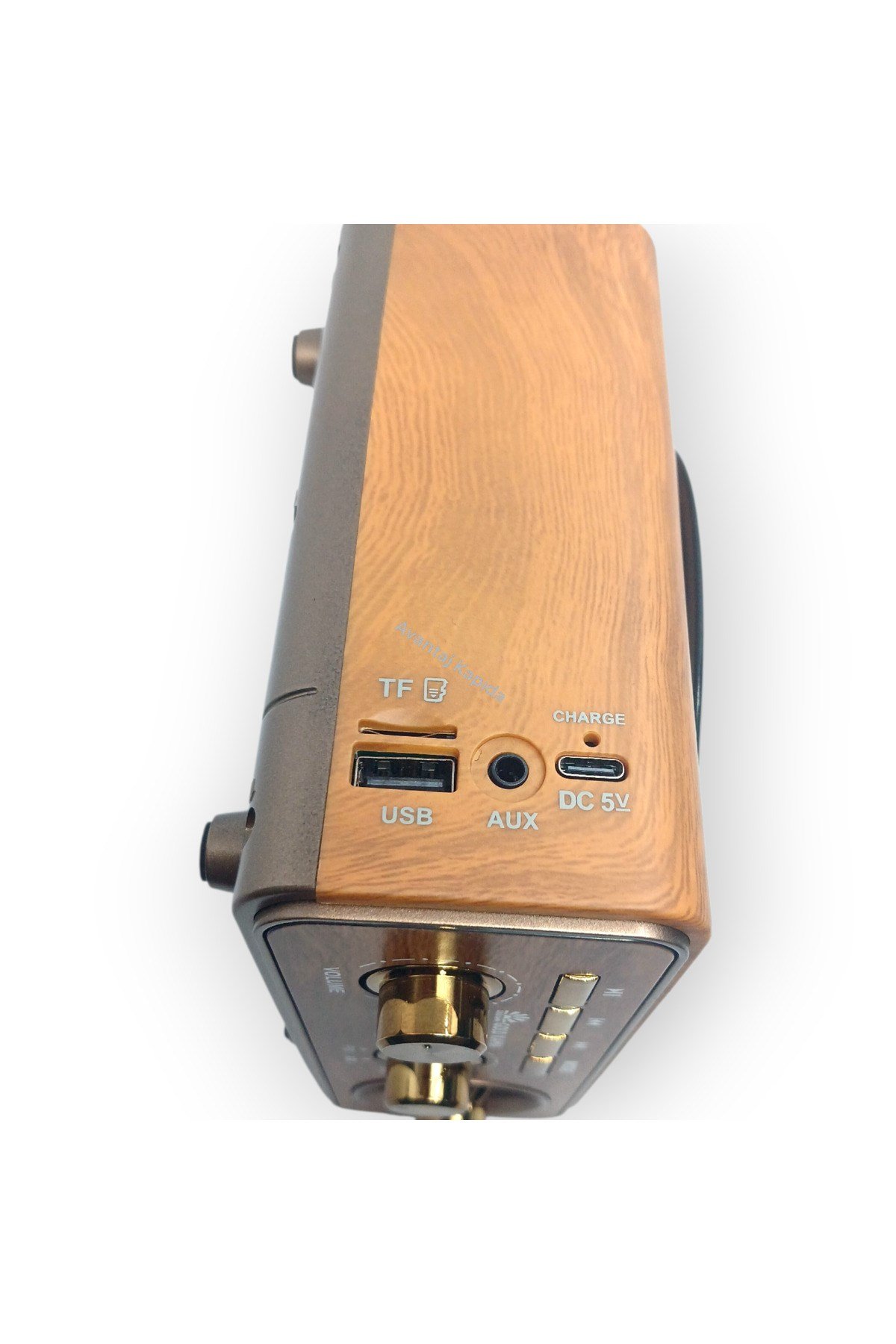 GoldKama Nostaljik Plak Tasarımlı Bluetooth Masa Radyosu Açma Kapama Plak Kolunda Şarjlı Portatif