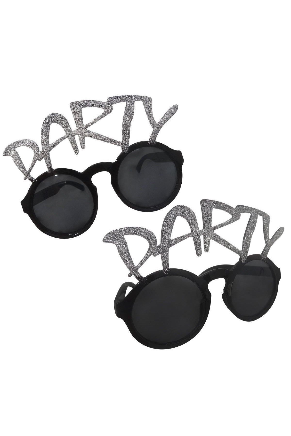 Gümüş Simli Party Yazılı Parti Gözlüğü Show 15x7 cm