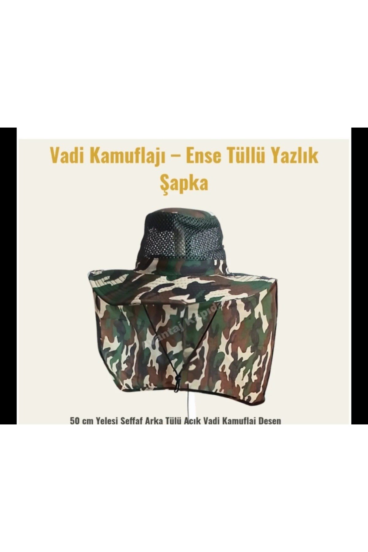Güneş Korumalı Enseli Outdoor Şapka Bahçe Balıkçı Kamuflaj Güneş Şapkası Hafif