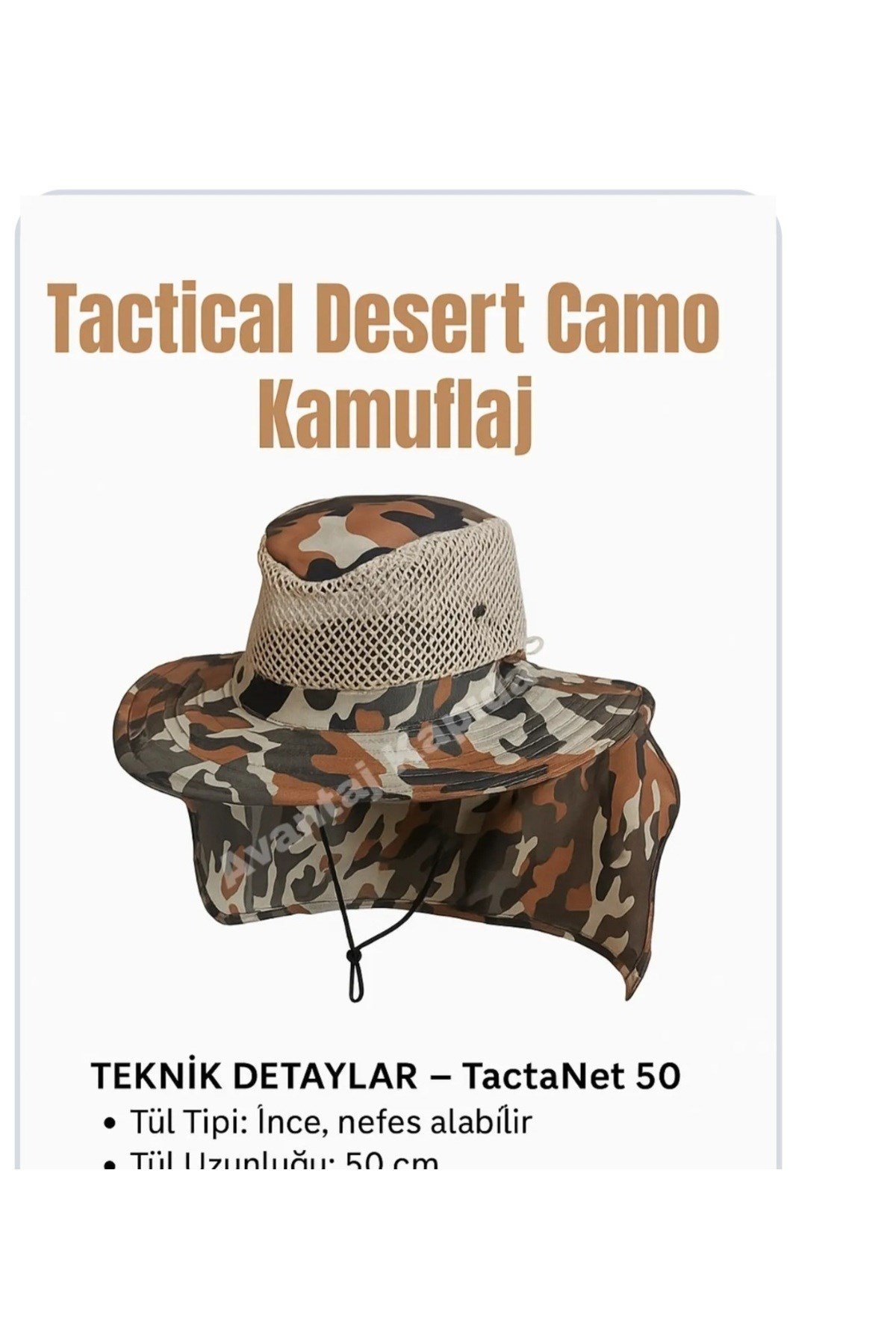 Güneş Korumalı Enseli Outdoor Şapka Bahçe Balıkçı Kamuflaj Güneş Şapkası Hafif