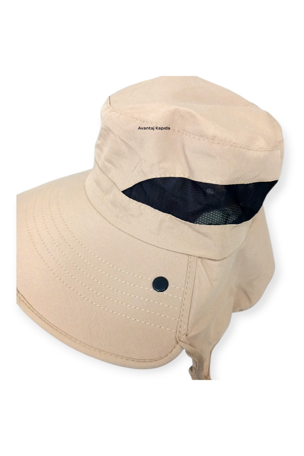Güneş Korumalı Sök Tak Maskeli Unisex Enseli Şapka Sinek Koruyucu Tarla Balıkçı Kamp Outdoor Plaj
