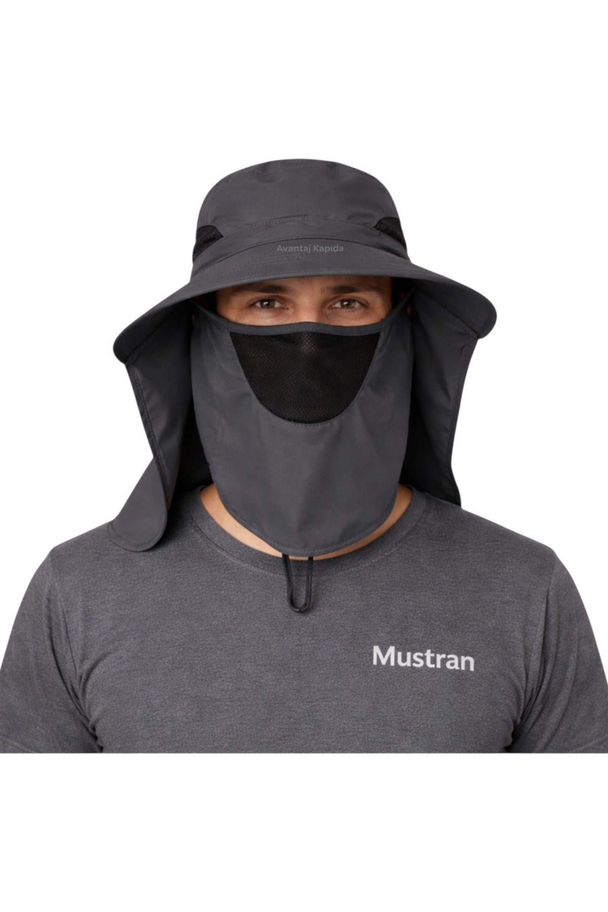 Güneş Korumalı Sök Tak Maskeli Unisex Enseli Şapka Sinek Koruyucu Tarla Balıkçı Kamp Outdoor Plaj