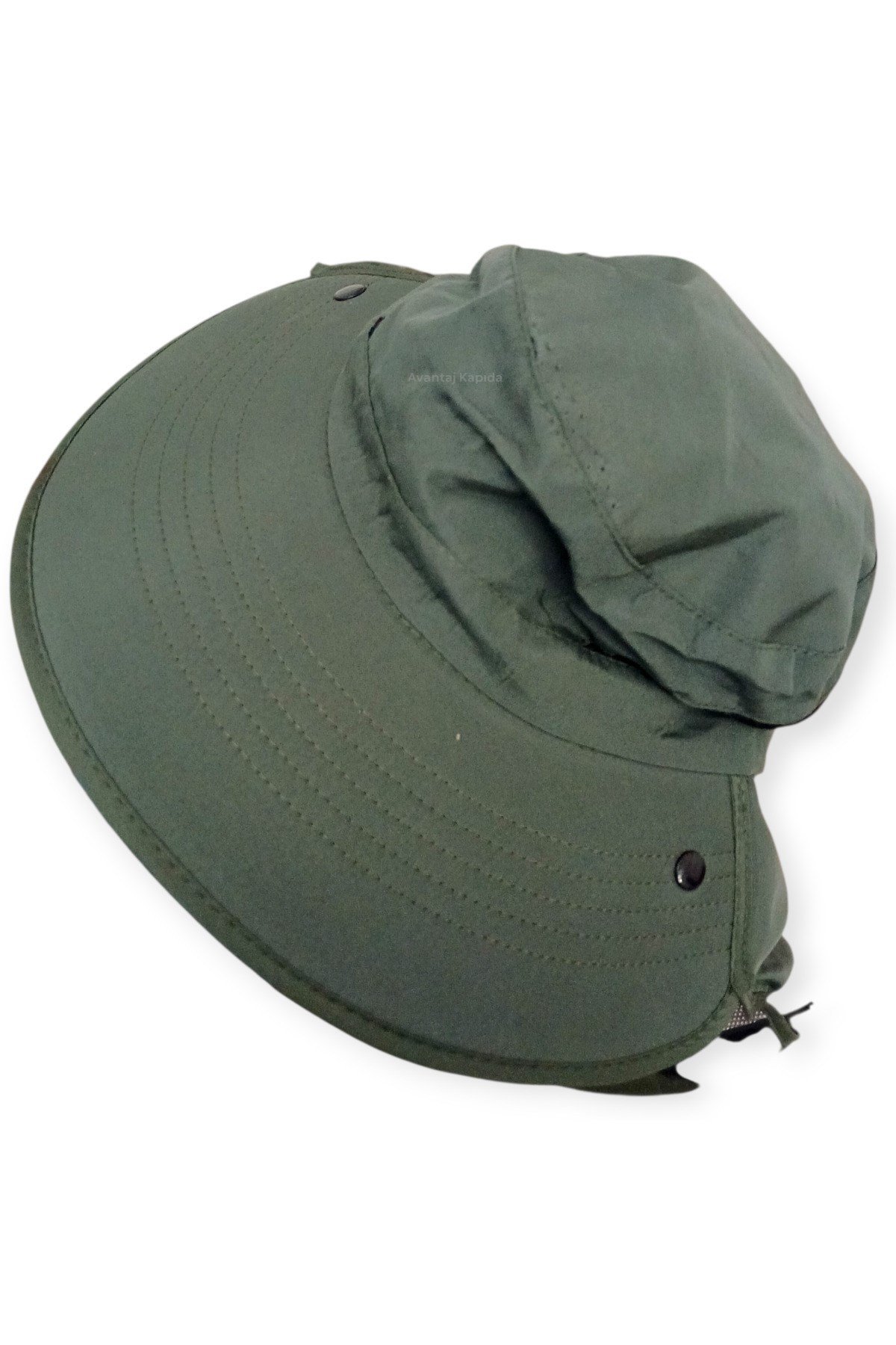 Güneş Korumalı Sök Tak Maskeli Unisex Enseli Güneş Şapka Sinek Koruyucu Tarla Balıkçı Kamp Outdoor-Haki