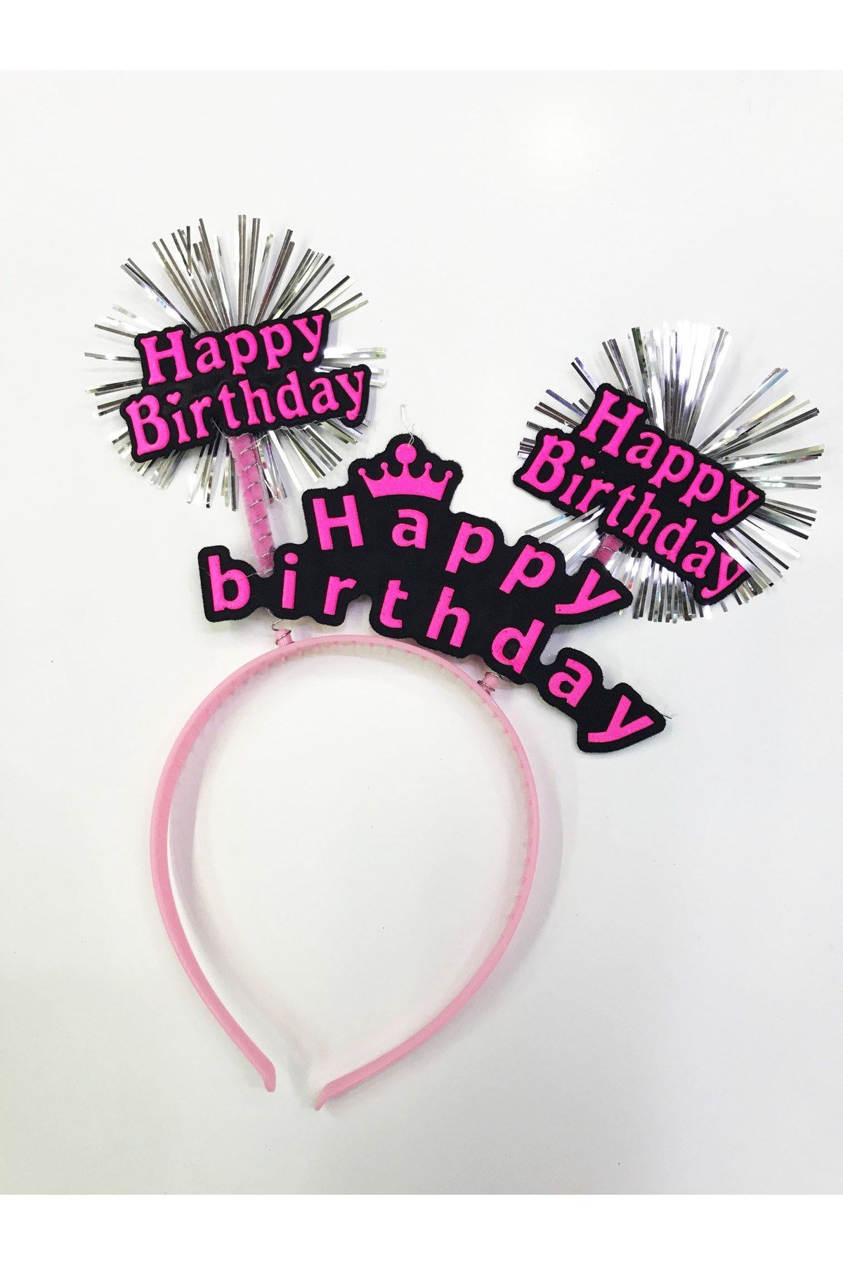 Happy Birthday Neon Renk Doğum Günü Tacı 12 Adet
