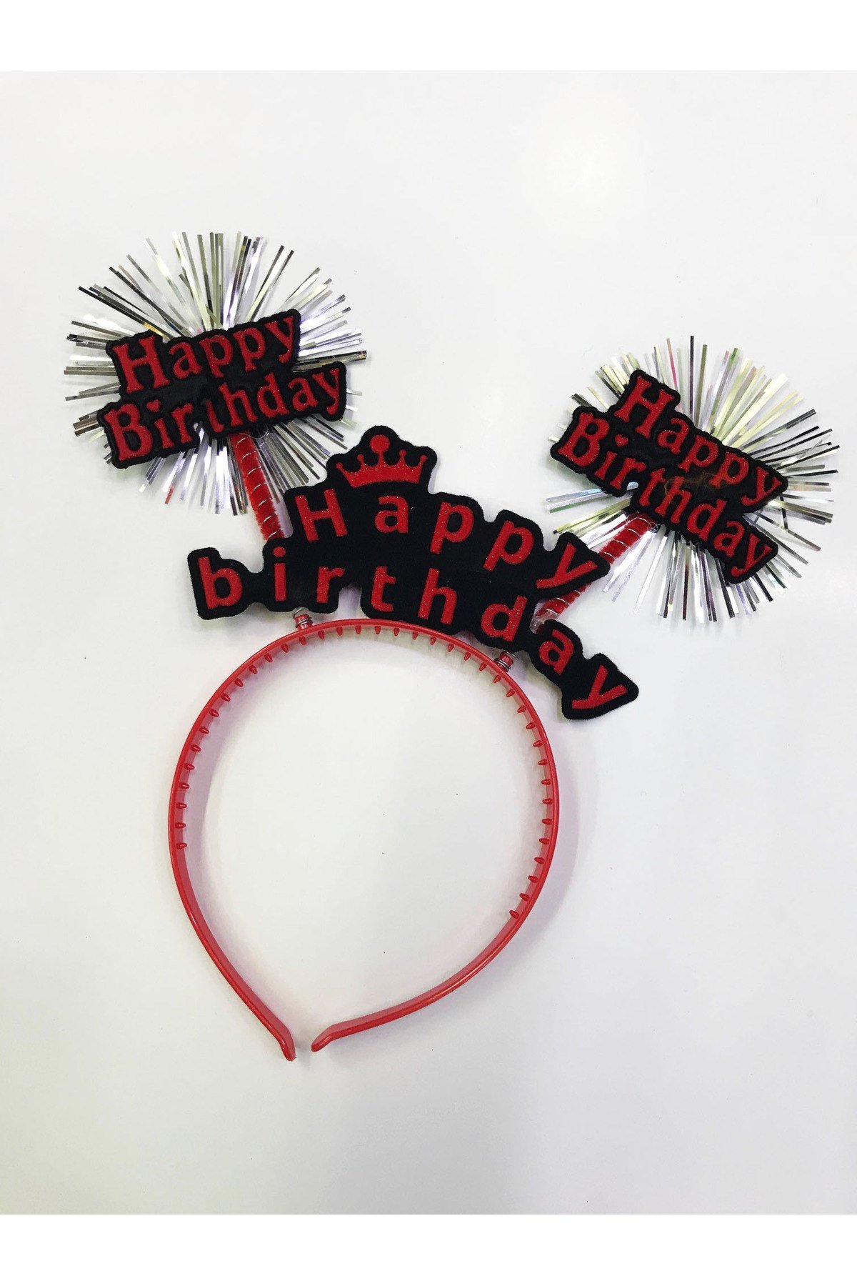 Happy Birthday Neon Renk Doğum Günü Tacı 12 Adet