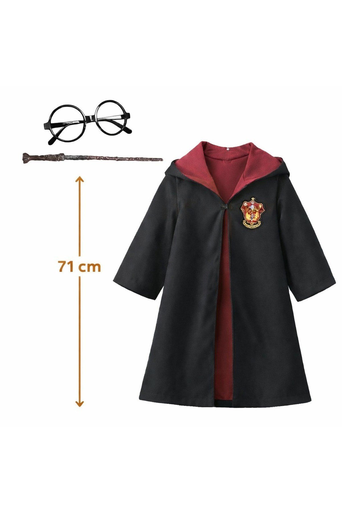 Harry Potter Bebek Kostüm Seti – Asa Gözlük Pelerin 71 cm (2-4 Yaş)