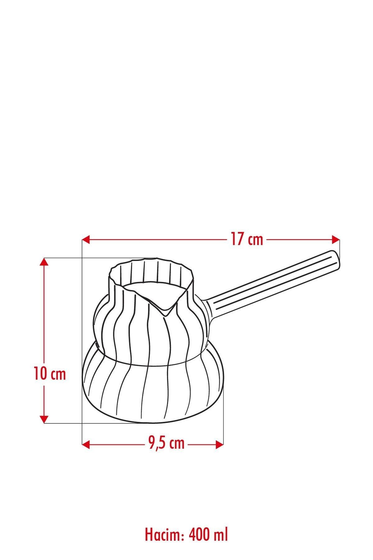 Isıya Dayanıklı Ocakta Kullanmaya Uygun Lüks Borosilikat Cam Cezve 400 Ml