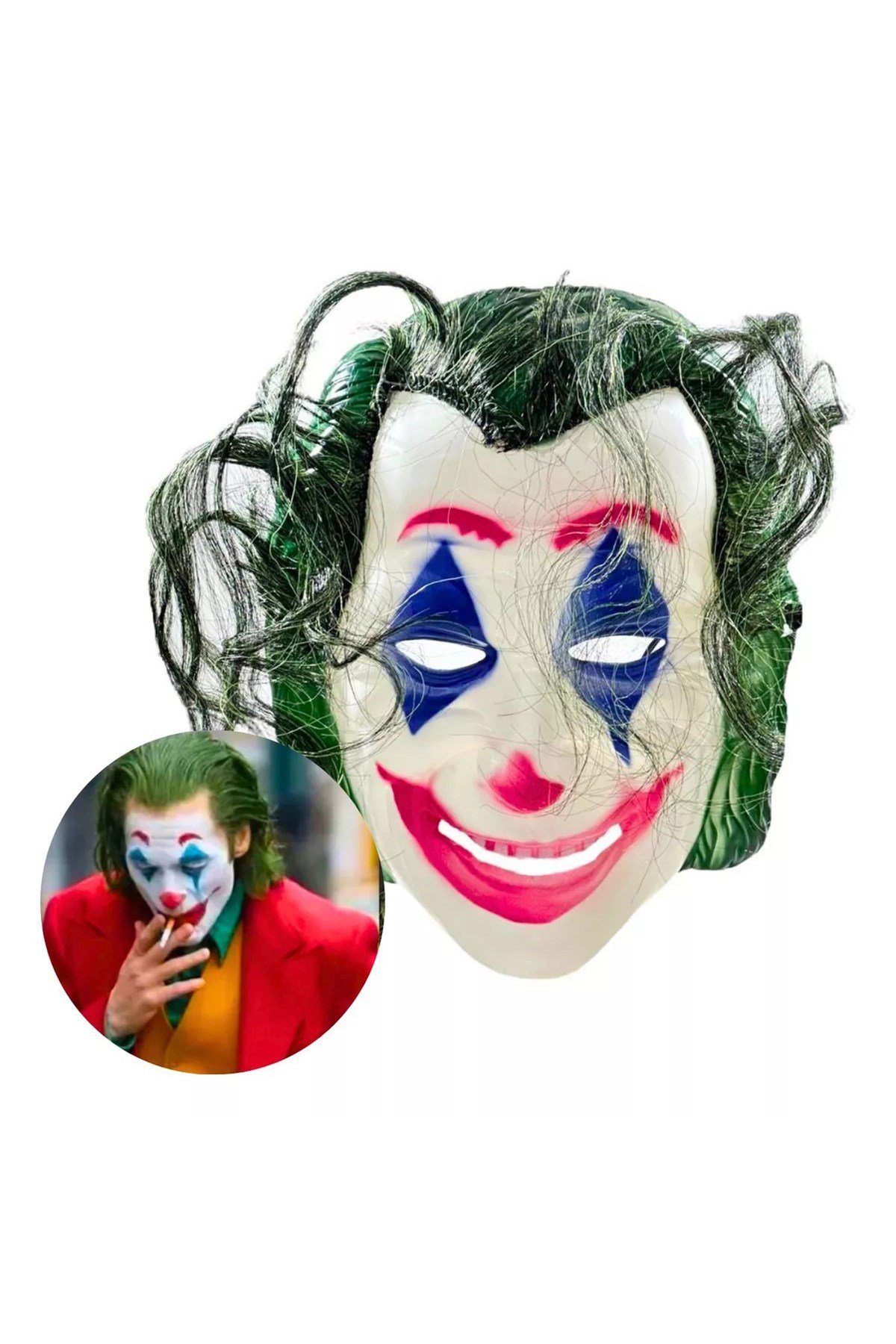 Joaquin Phoenix Joker Maskesi Yeşil Saçlı