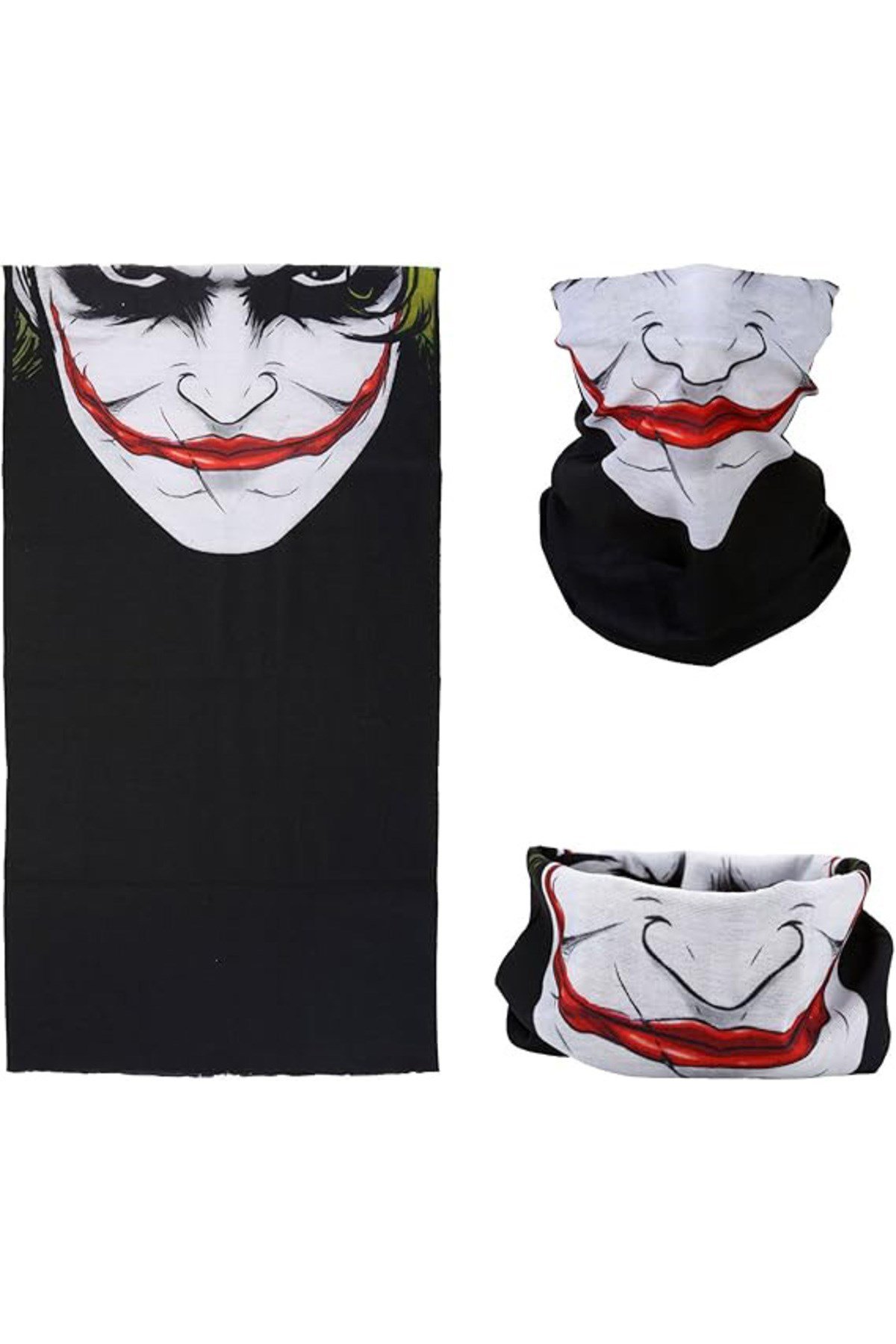 Joker Desenli Çok Amaçlı Buff – Yüz, Boyun ve Bandana Maskesi 5 No